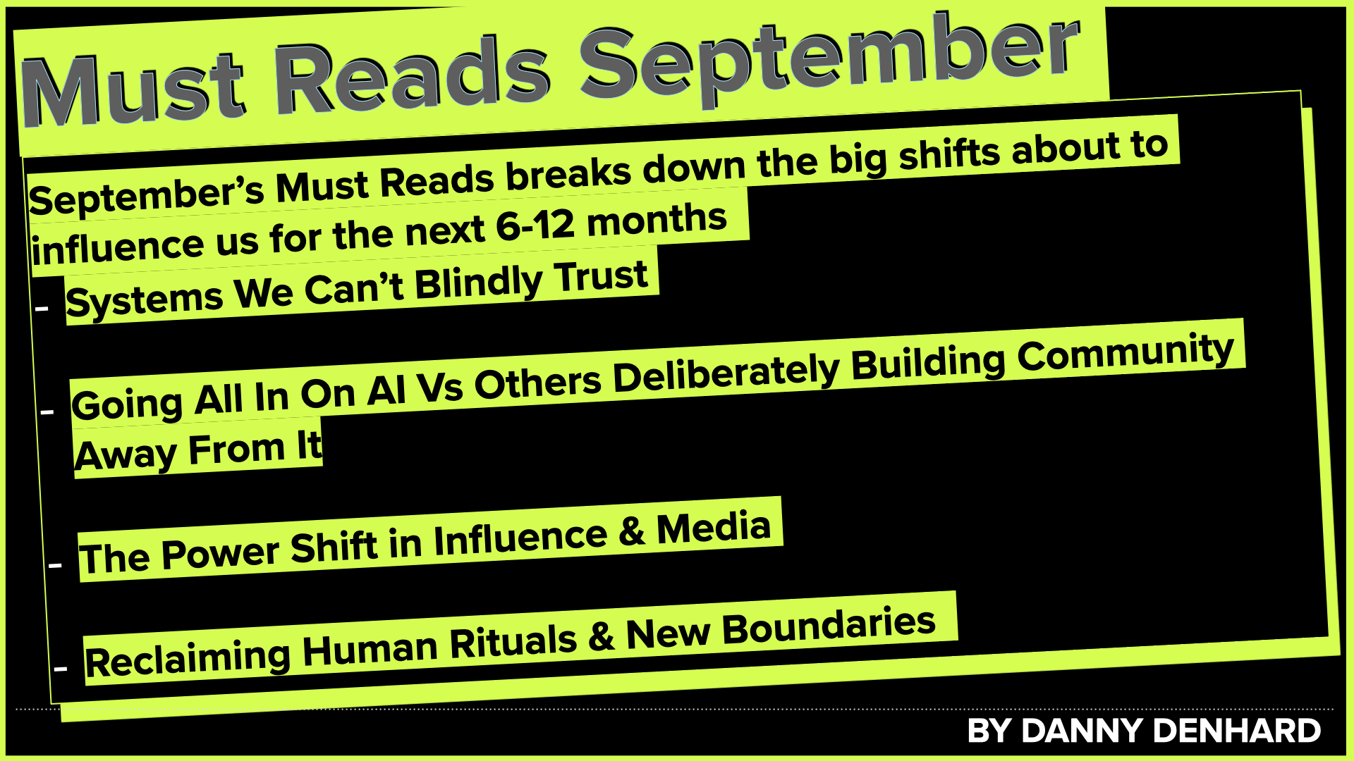 Must Reads September
