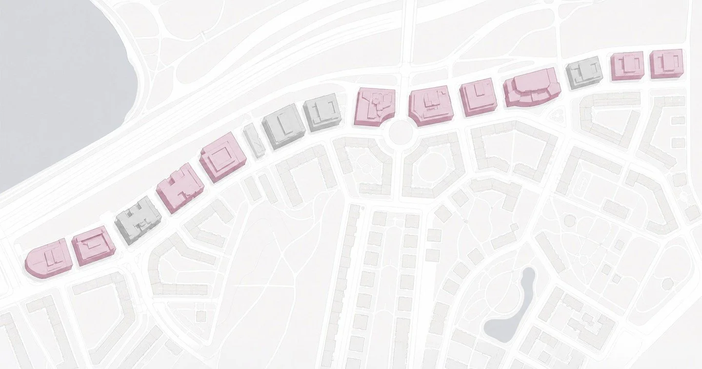Gustav III:s Boulevard i Fr&ouml;sunda! H&auml;r jobbar vi aktivt med 10 av gatans 14 hus &ndash; totalt 6 av 9 fastigheter.⁠
⁠
Tillsammans med Vasakronan, Fastpartner och Mengus utvecklar vi fastigheterna f&ouml;r att skapa attraktiva och h&aring;ll