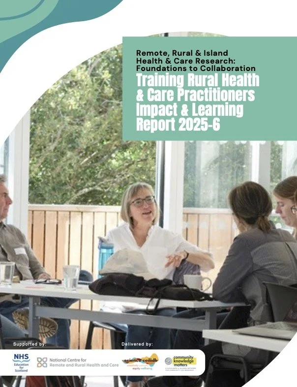 Cover of the NES report with the text written "Training Rural Health & Care Practitioners: Impact & Learning Report 2025-6"