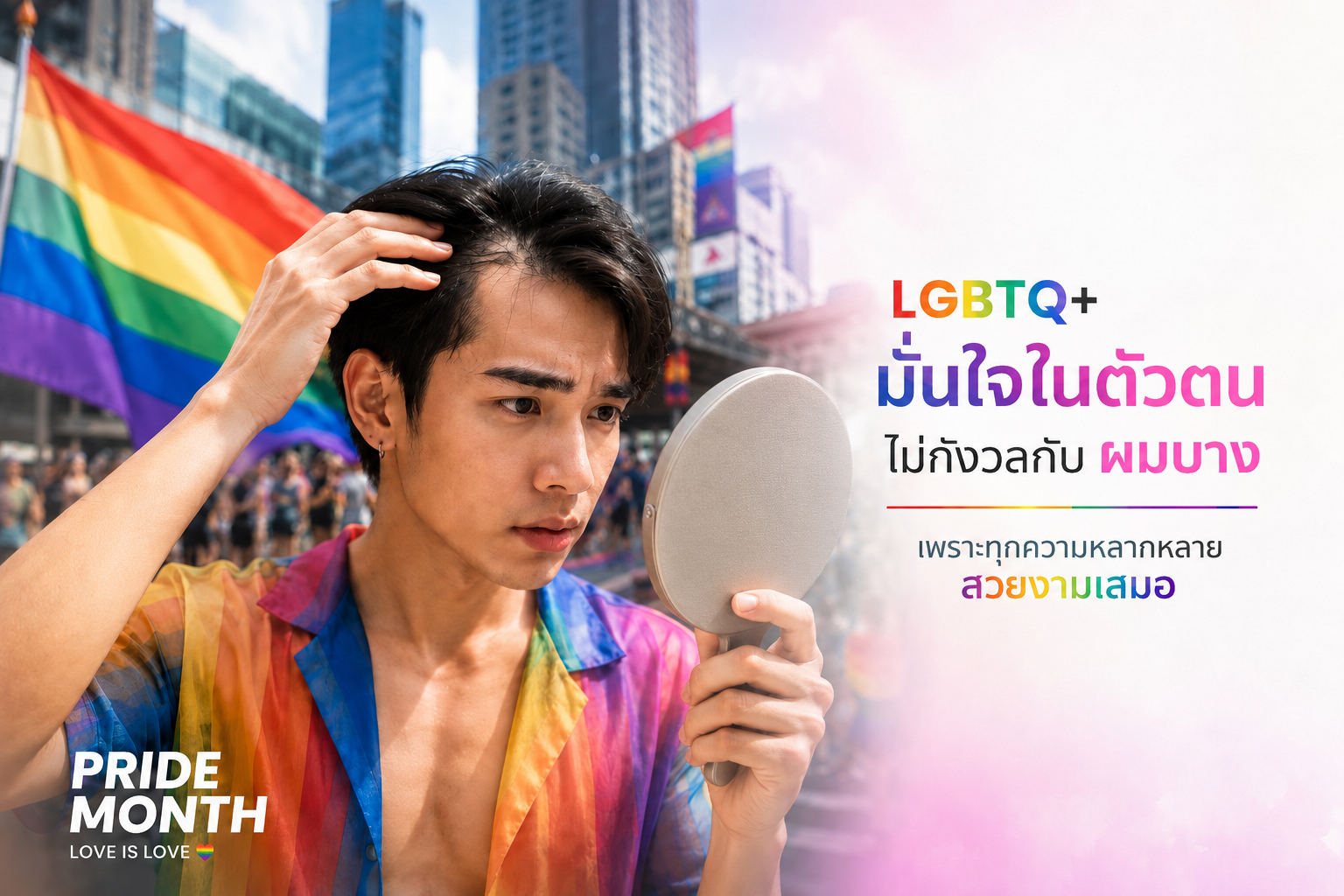 ราคาที่ต้องจ่ายโดยไม่รู้ตัวจากการปรับฮอร์โมนเอง: ปัญหาผมบางในกลุ่ม LGBTQ+ ในประเทศไทย