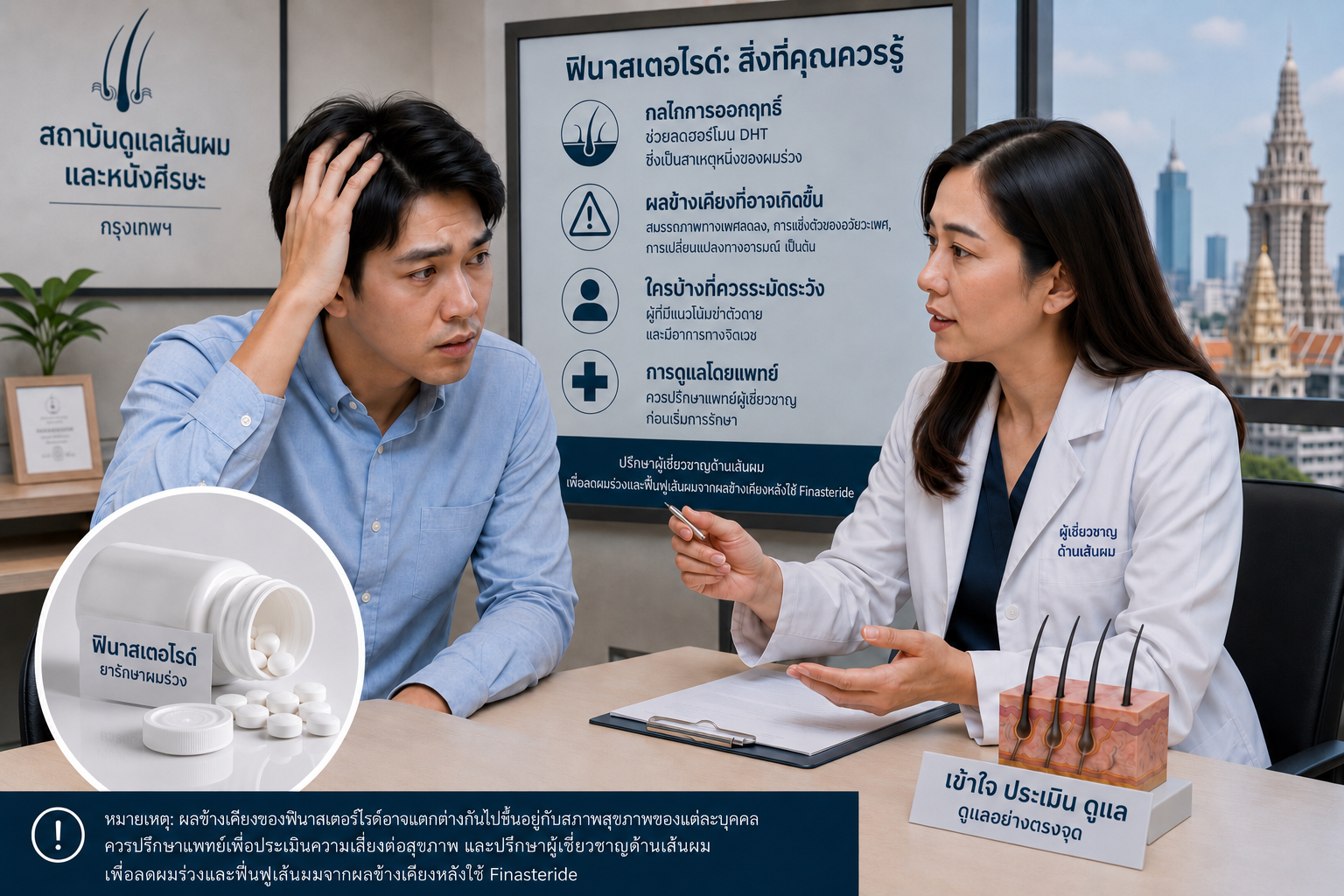 เจาะลึก "ยาฟีนาสเตอไรด์" (Finasteride) ยาปลูกผมยอดฮิต... แต่รู้ไหมว่าอาจอันตรายกว่าที่คิด?