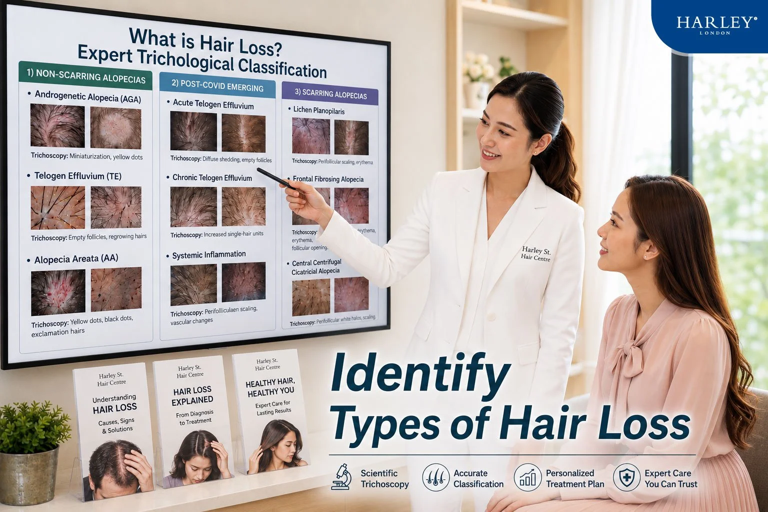 What Is Hair Loss? An Expert Trichological Classification of Hair loss types and hair loss linked to Scalp Disorders
