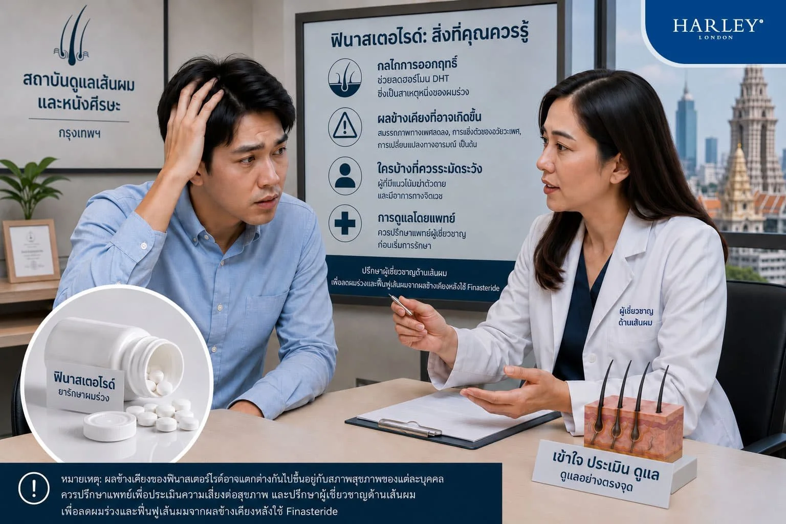 เจาะลึก "ยาฟีนาสเตอไรด์" (Finasteride) ยาปลูกผมยอดฮิต... แต่รู้ไหมว่าอาจอันตรายกว่าที่คิด?