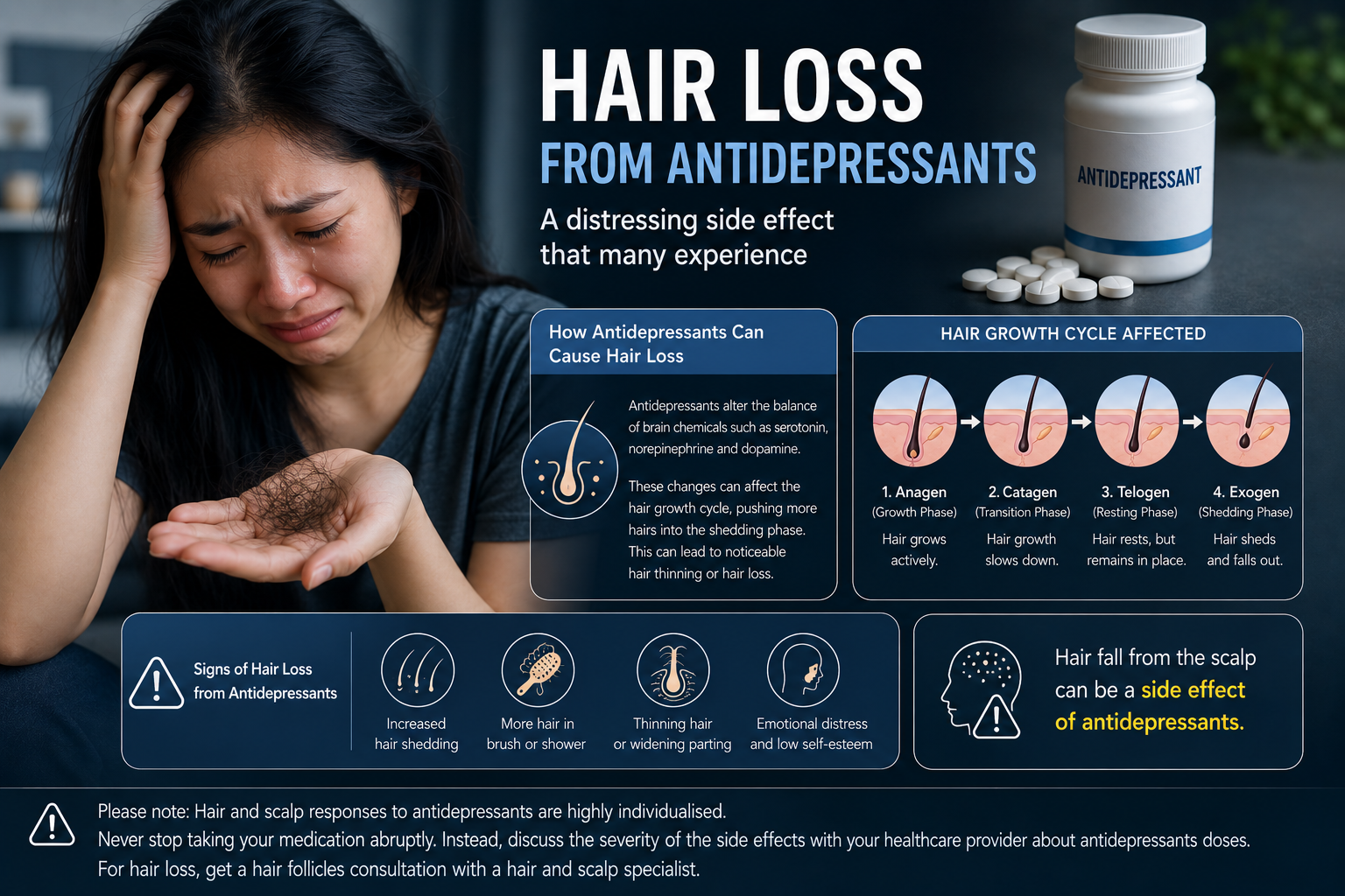 Do Antidepressants Cause Hair Loss? The Deep Scientific Truth and Safe Trichological Solutions