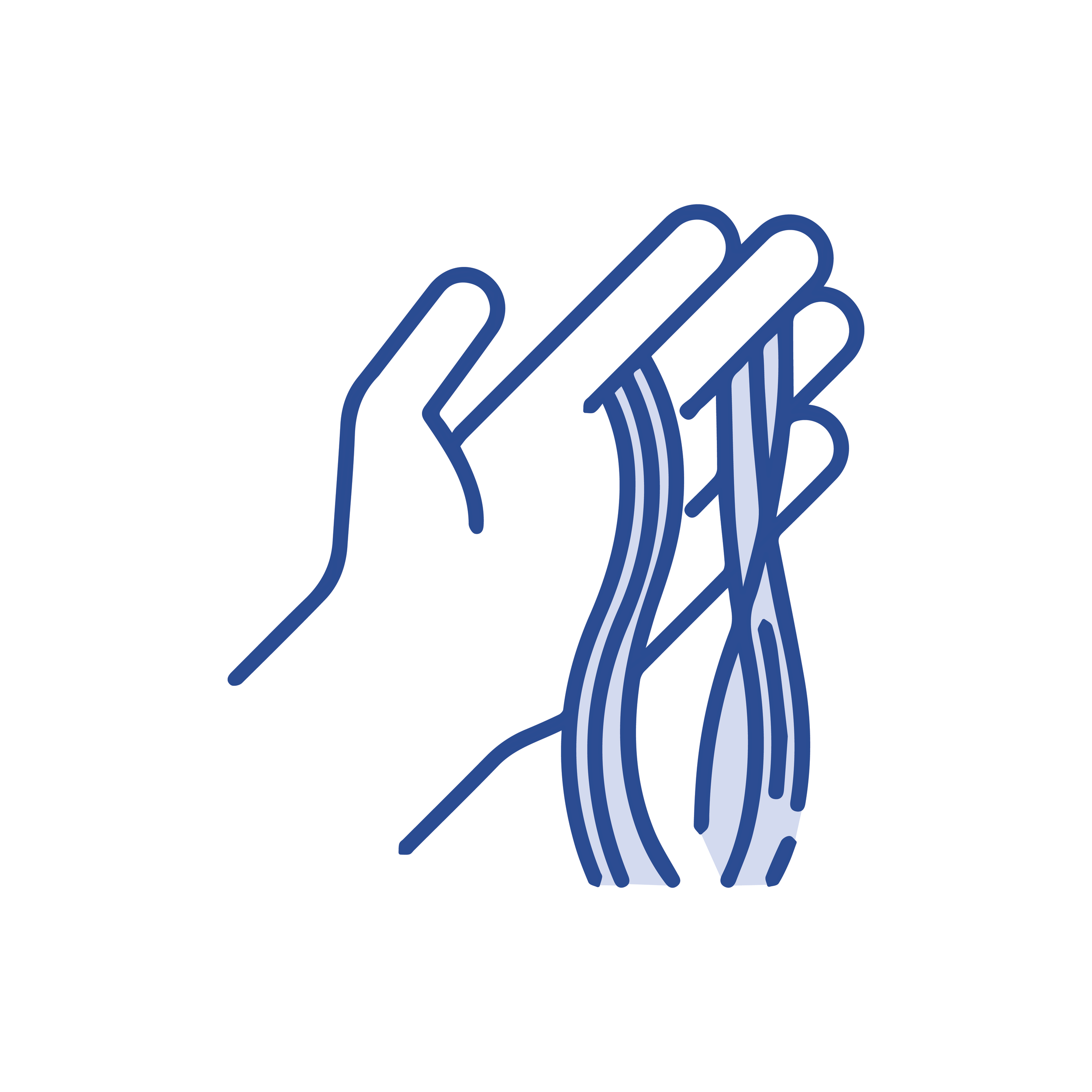 ภาพวาดแสดงถึงเส้นผมทีร่วงติดมาในมือ ทุกครั้งที่สระผม หรือ หวีผม ทำให้ให้ผมร่วง