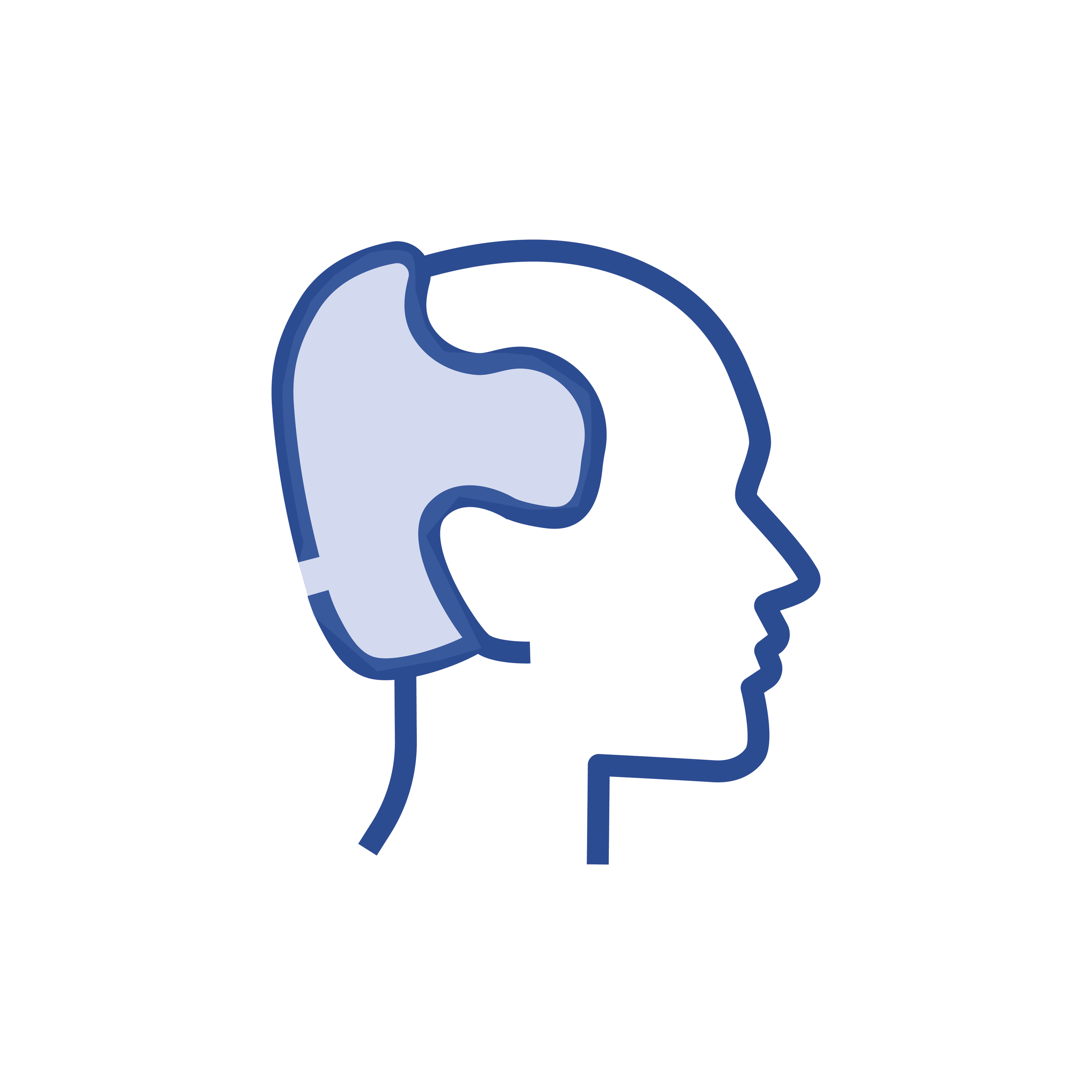  ไอคอนศีรษะผู้ชายแสดงให้เห็นว่ามีปัญหาผมด้านหน้าบางจนเกือบหัวล้าน 