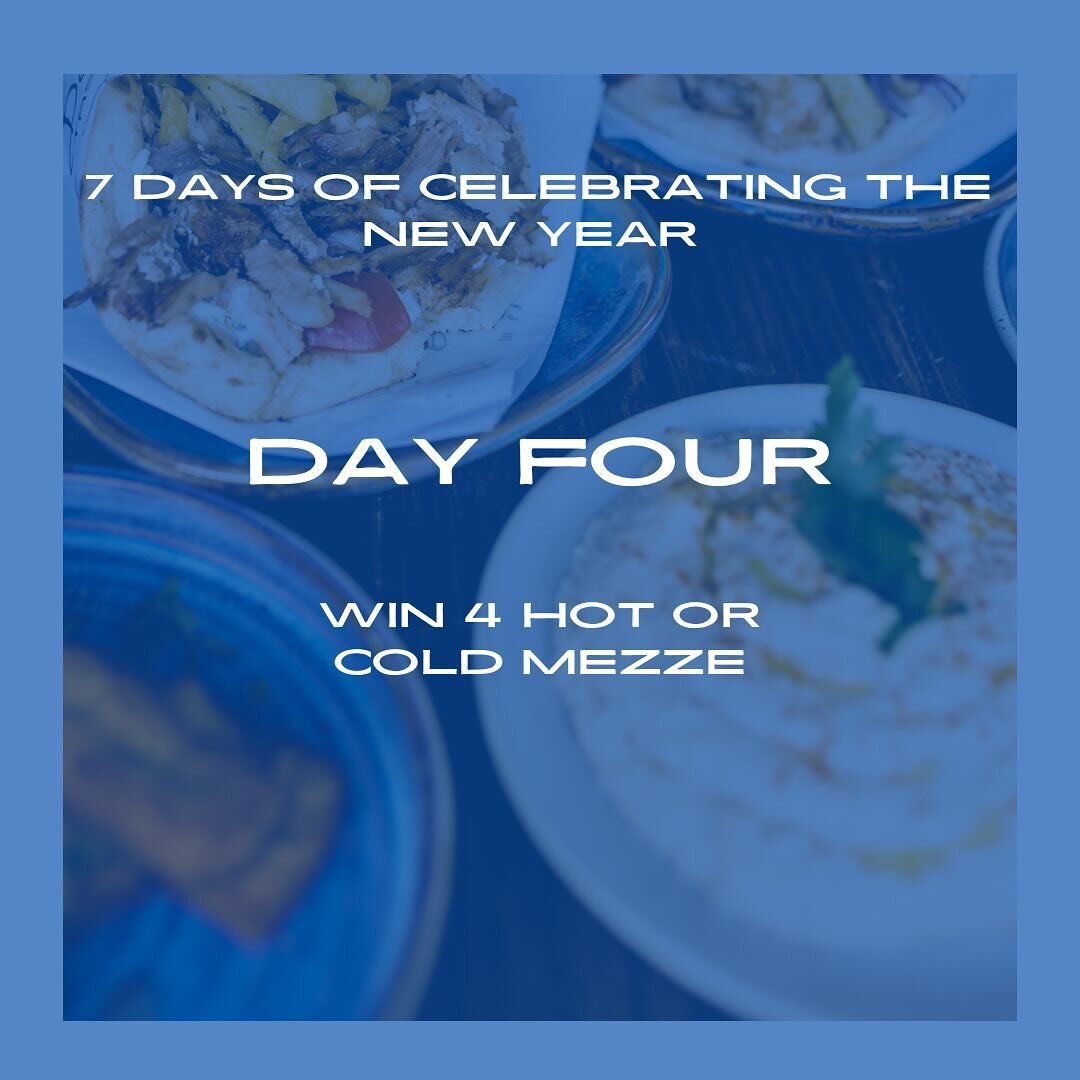 Giveaway day four! 

Today we&rsquo;re giving away four Mezze dishes!

To enter:

1. Ensure you're following The Greek
2. Give this post a like
3. Tag friends you'd share the prize with (more tags, more entries)
4. Share to your story and tag us for 