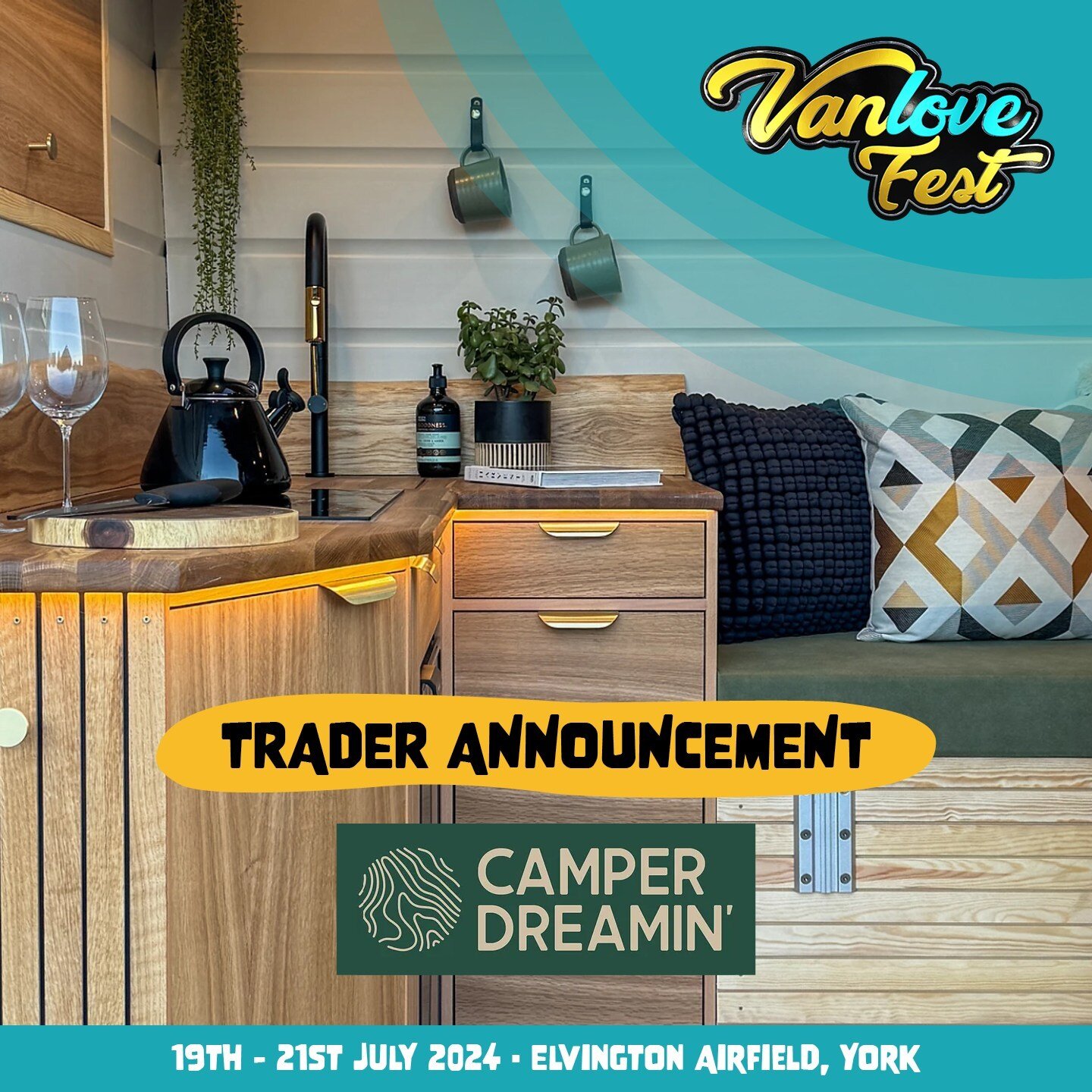 We are thrilled to announce that @camperdreamin will be among the awesome traders at this year's Vanlove Fest! 😍

Izzy &amp; Laurie, the pair behind Camper Dreamin, are not just passionate van lifers but also talented van builders who specialise in 