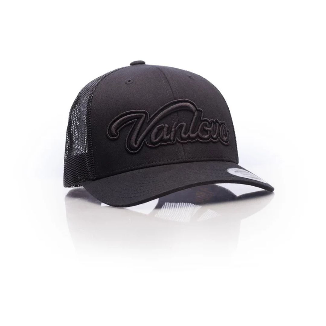 black trucker cap hat vanlife accessory