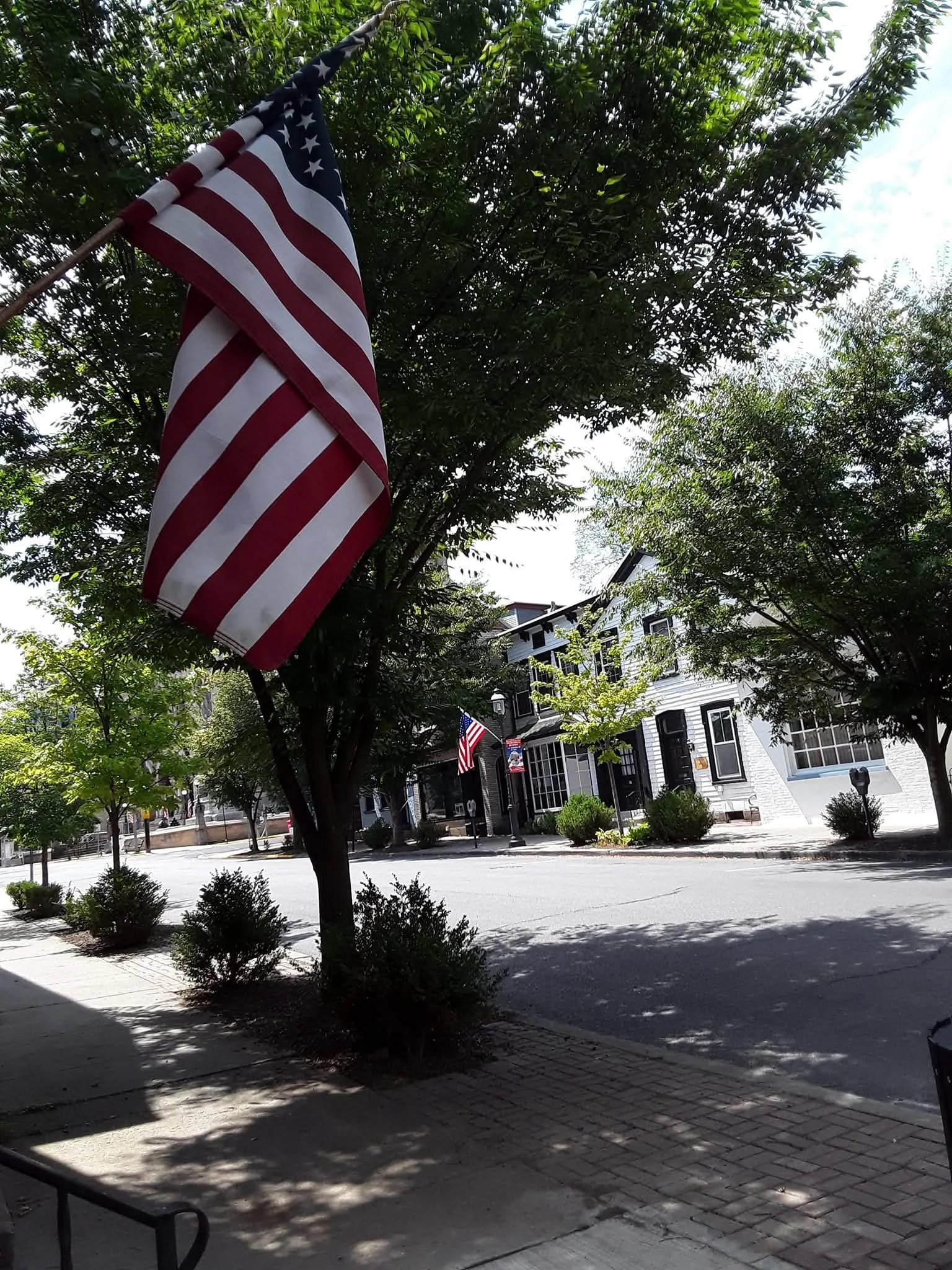 Small Town, Big Patriotism — Boro of Hollidaysburg PA: Take a stroll and the American flag is displayed businesses and neighborhoods!