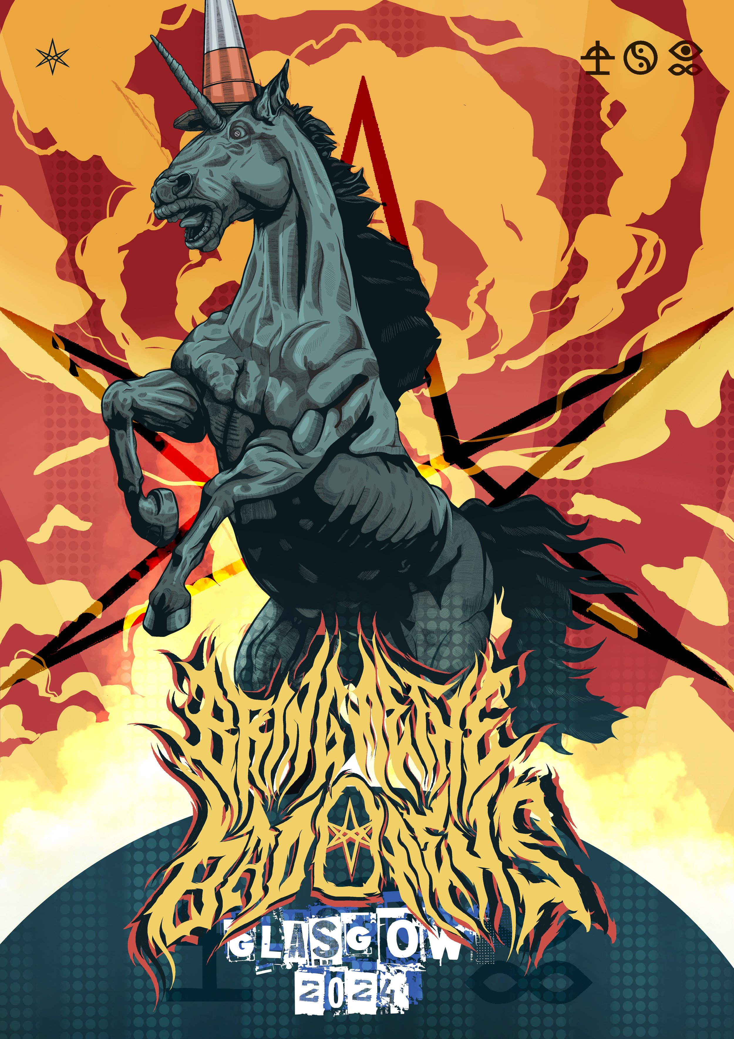 Personal Project - Bring Me The Horizon/Bad Omens Tour Poster - Procreate