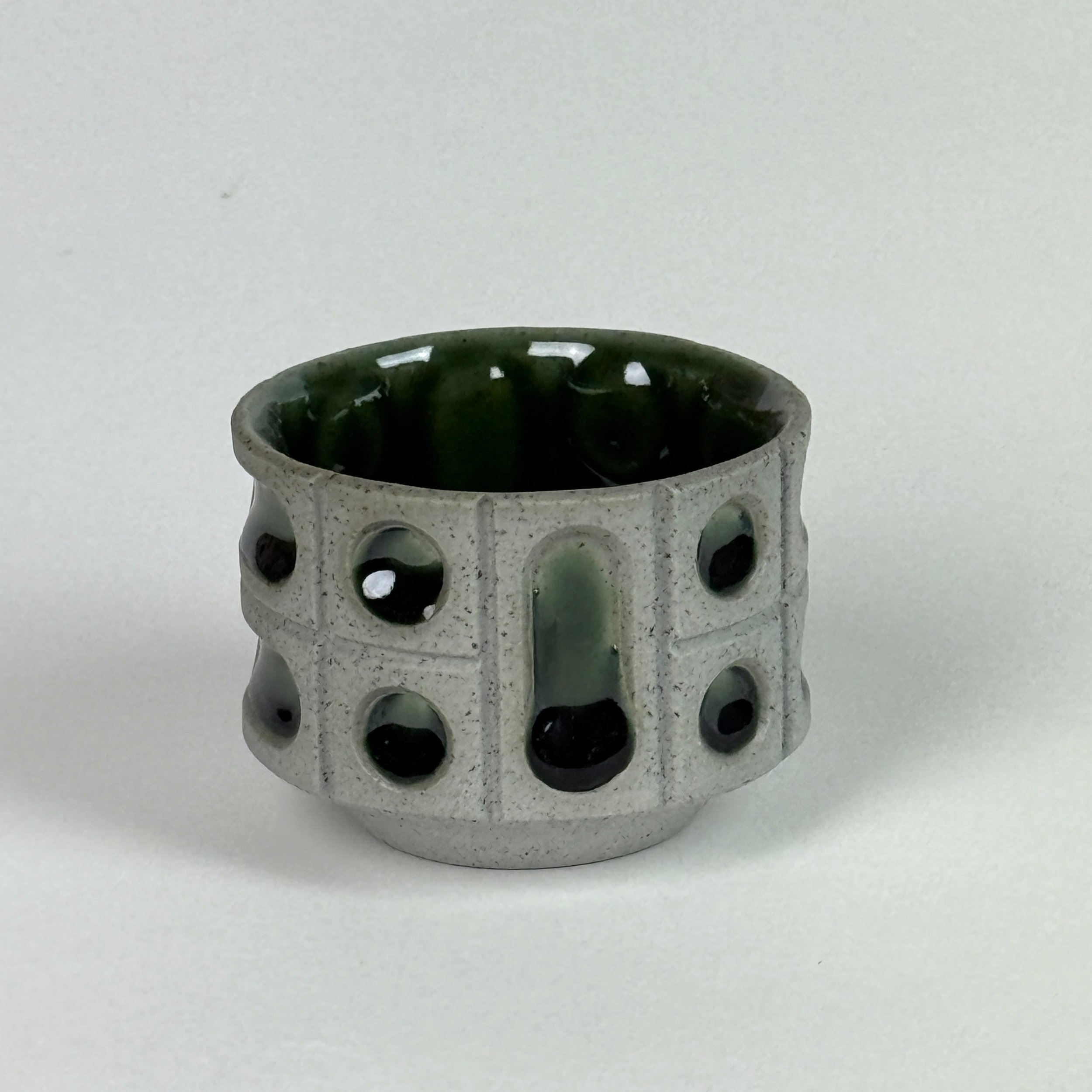 Green Brutalist espresso cup (Studio seconds)