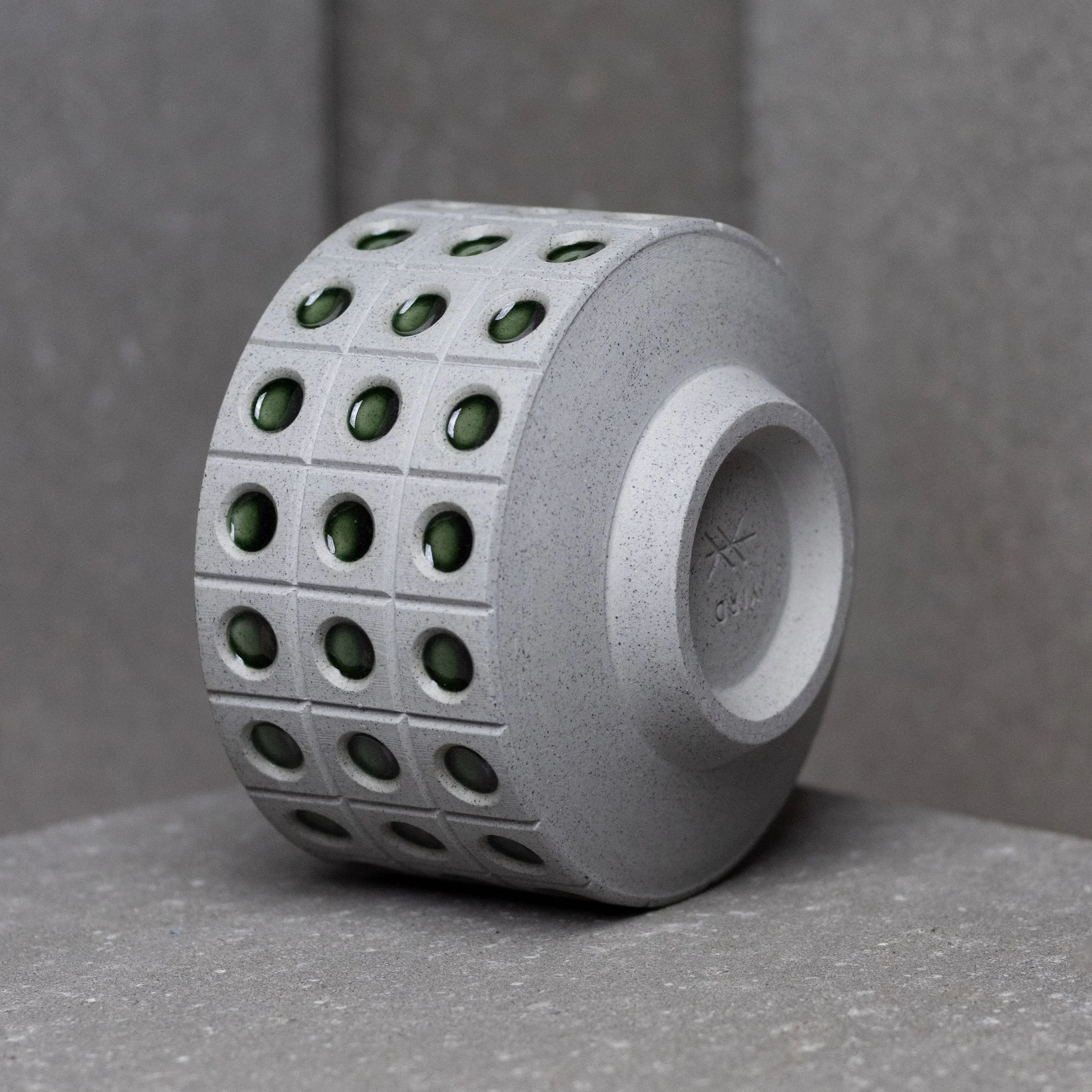 Green Brutalist Matcha bowl