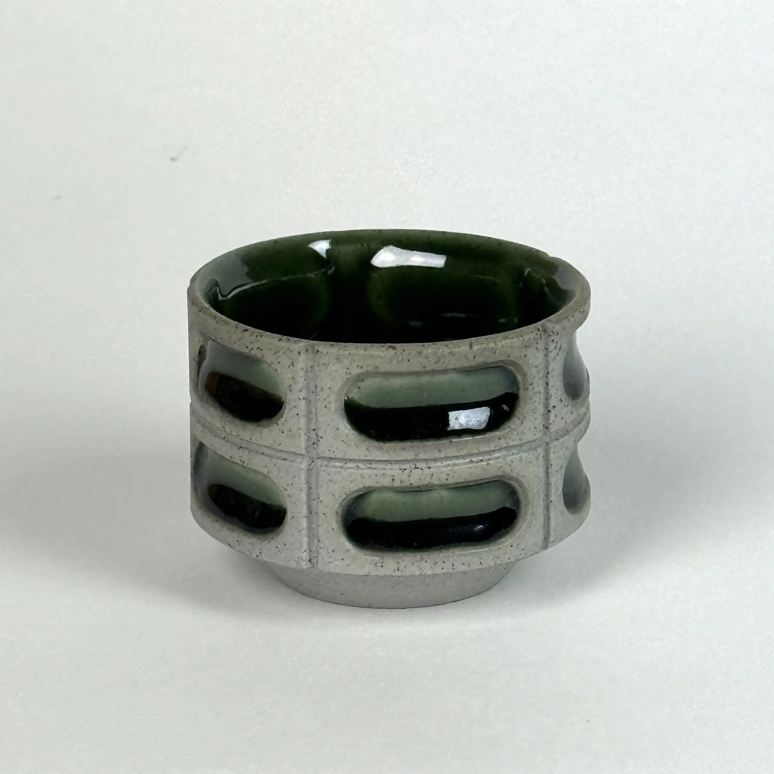 Green Brutalist espresso cup (Studio seconds)