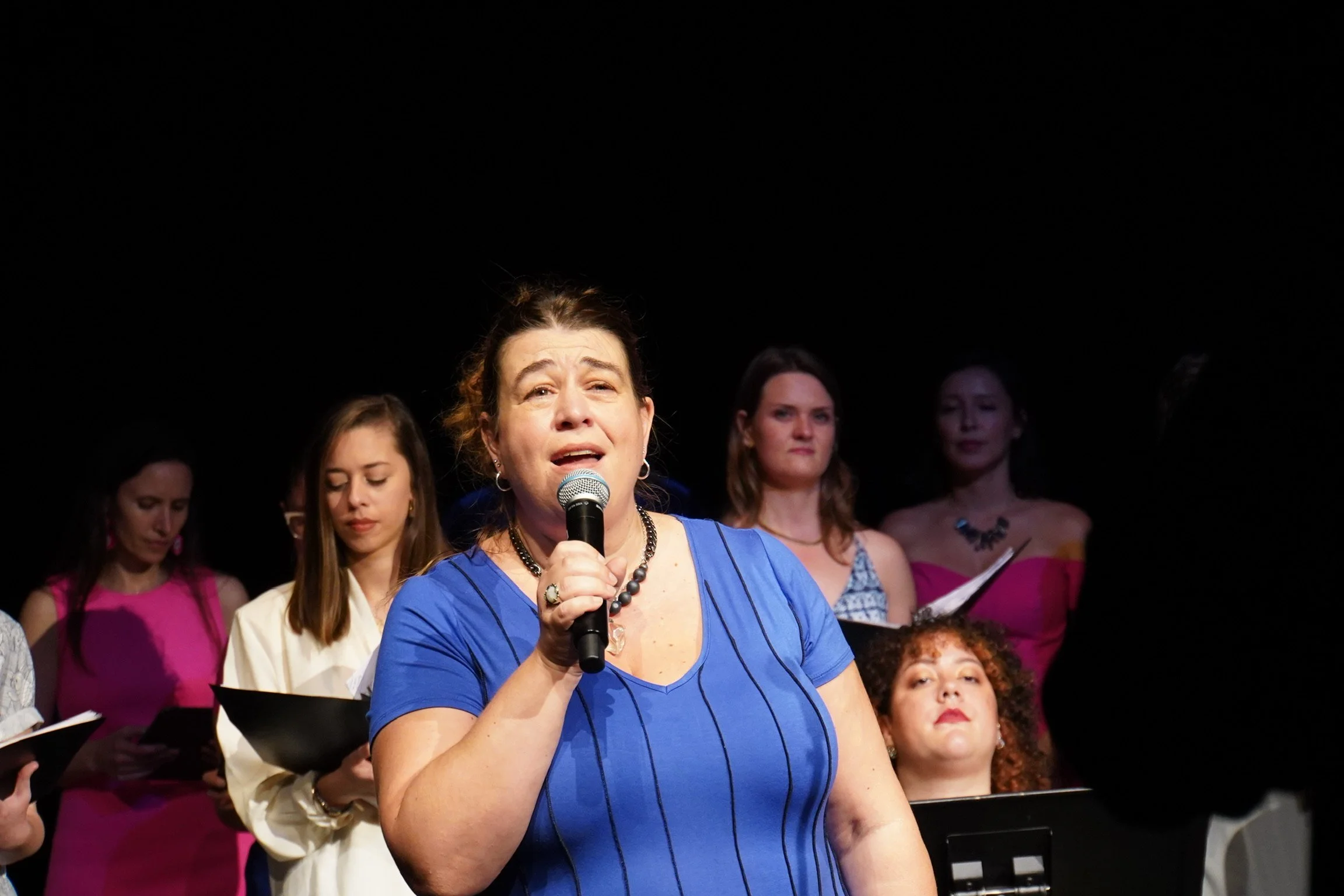 photo of choir member singing