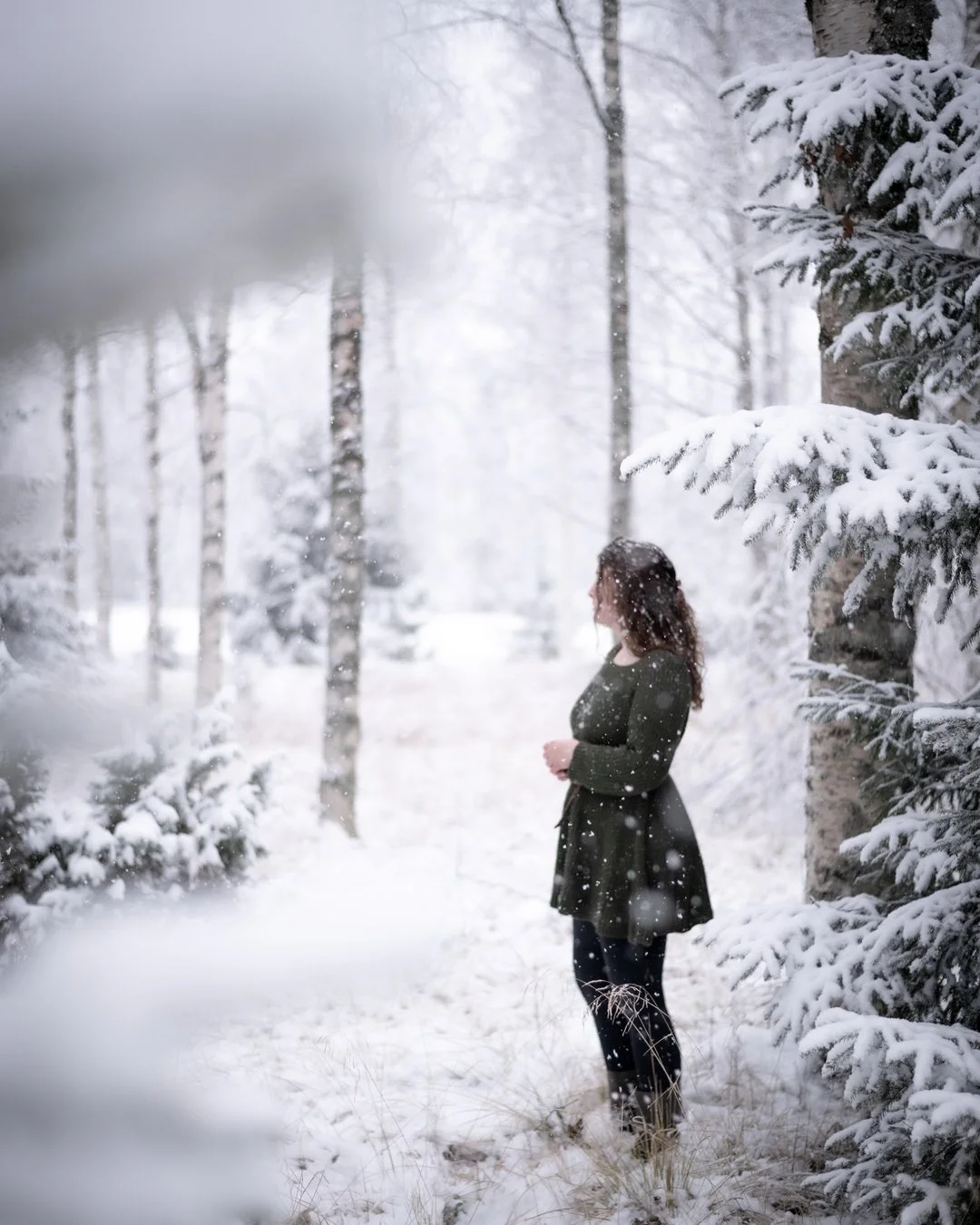 The first snow is always magical. The way it covers the barren autumnal landscape, makes everything even and damps the sounds while everything turns into a world of ice and snow.
This year the first snow came late in a warm autumn and as in many year