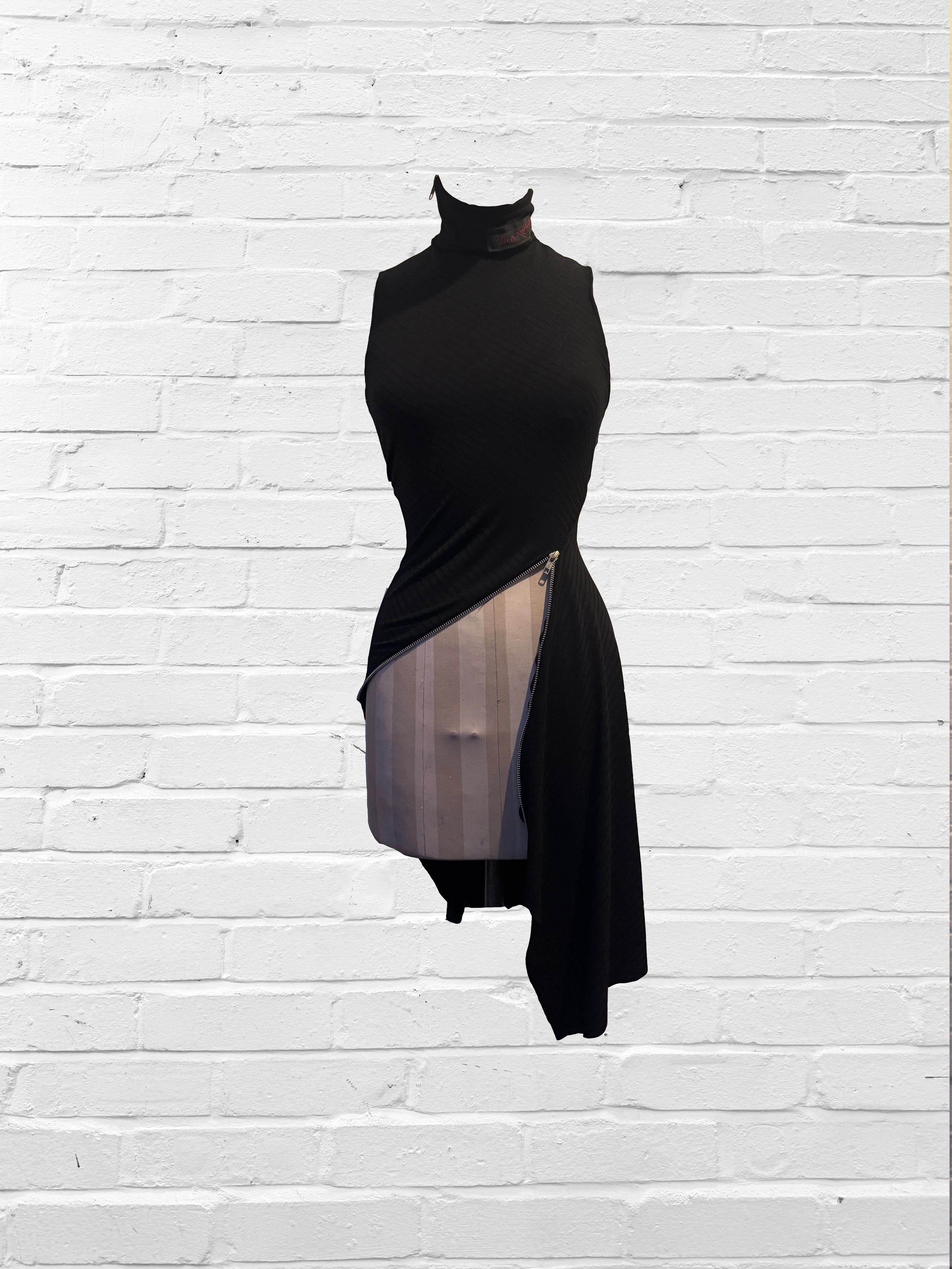 Body of Architecture Dollhouse Spine Slash Zips Choker Dress