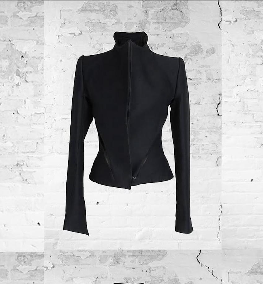 Bodymap ~ Black double slit tailored wool jacket