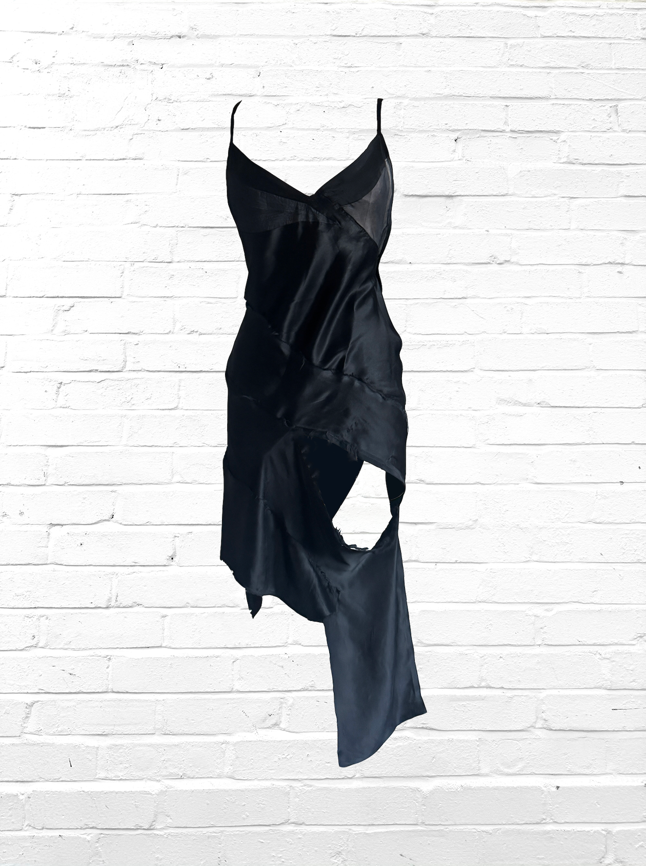 Prey '26 black silk slash dress S