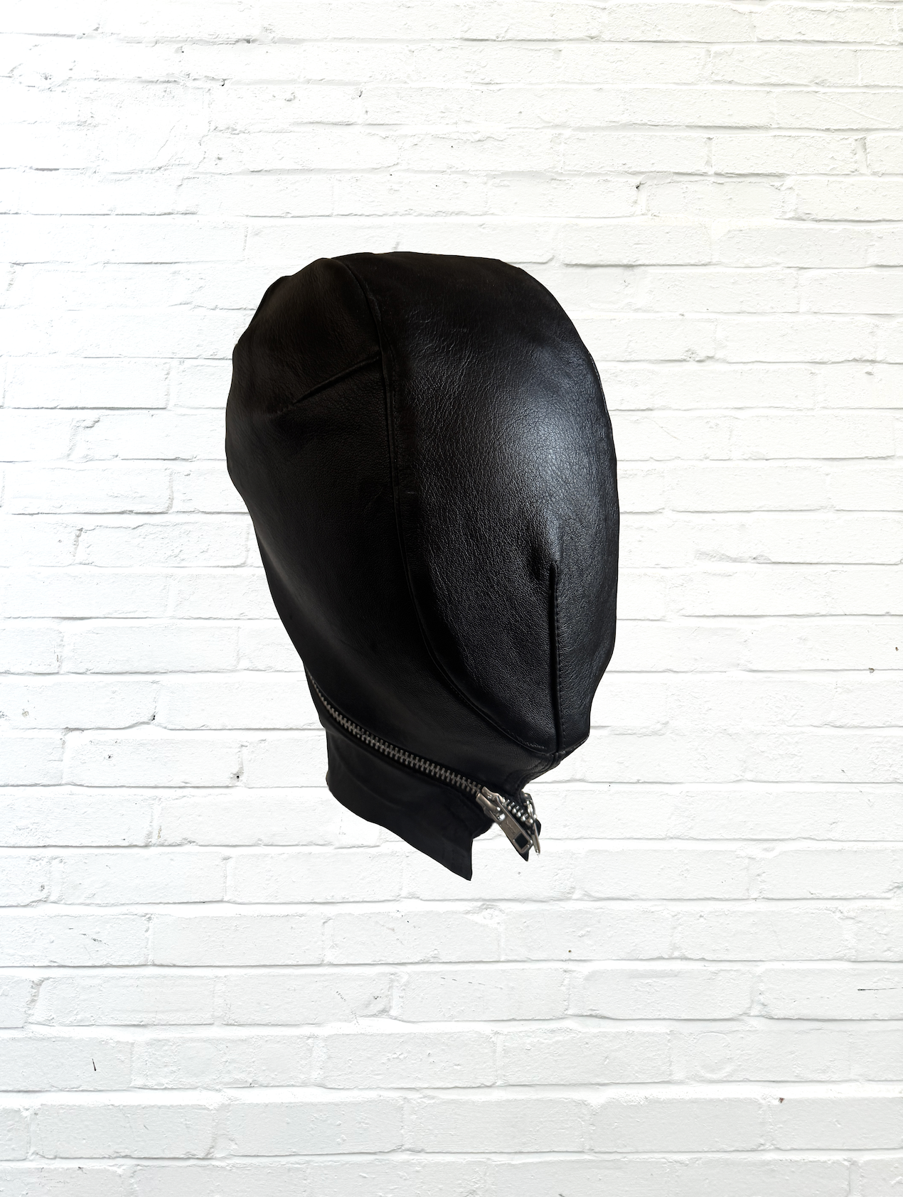 Prey '26 Black bondage leather double zip balaclava one size