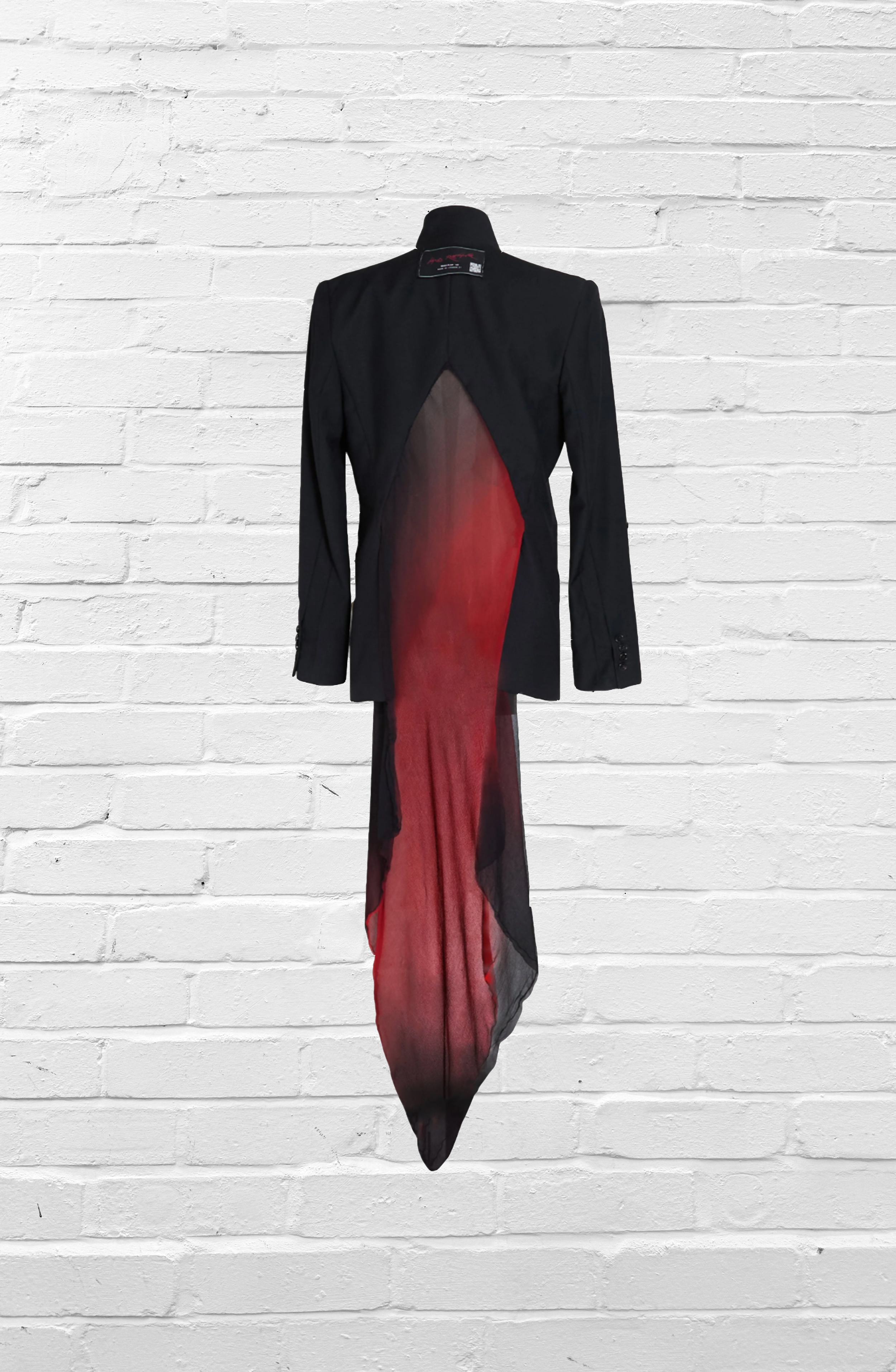 Bodymap - Tailored silk dip dye tail jacket