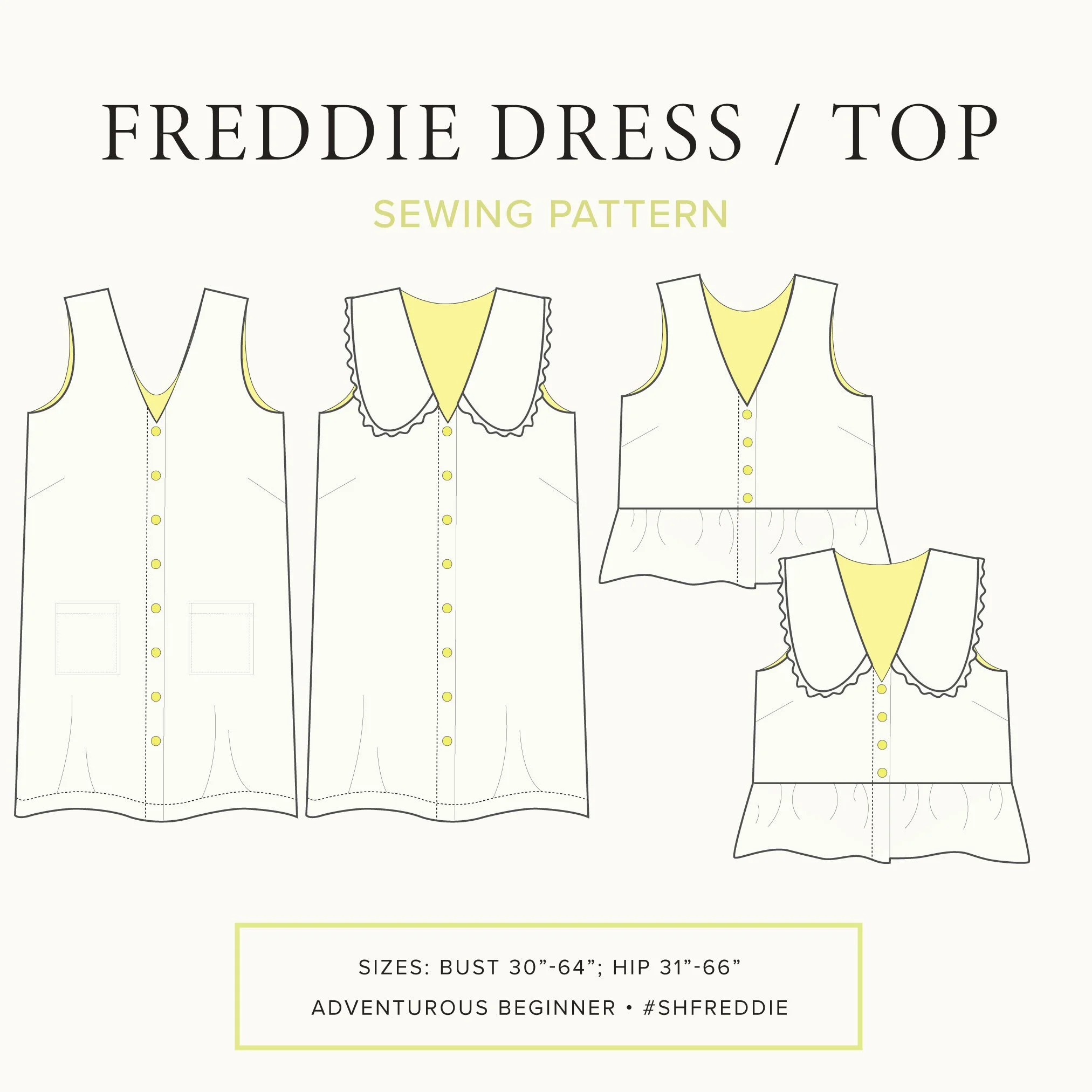 Freddie Dress / Top - Digital Sewing Pattern