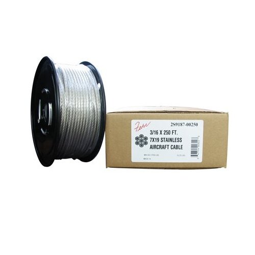 Stainless Steel T316 Cable - 5/32 in X 1x19