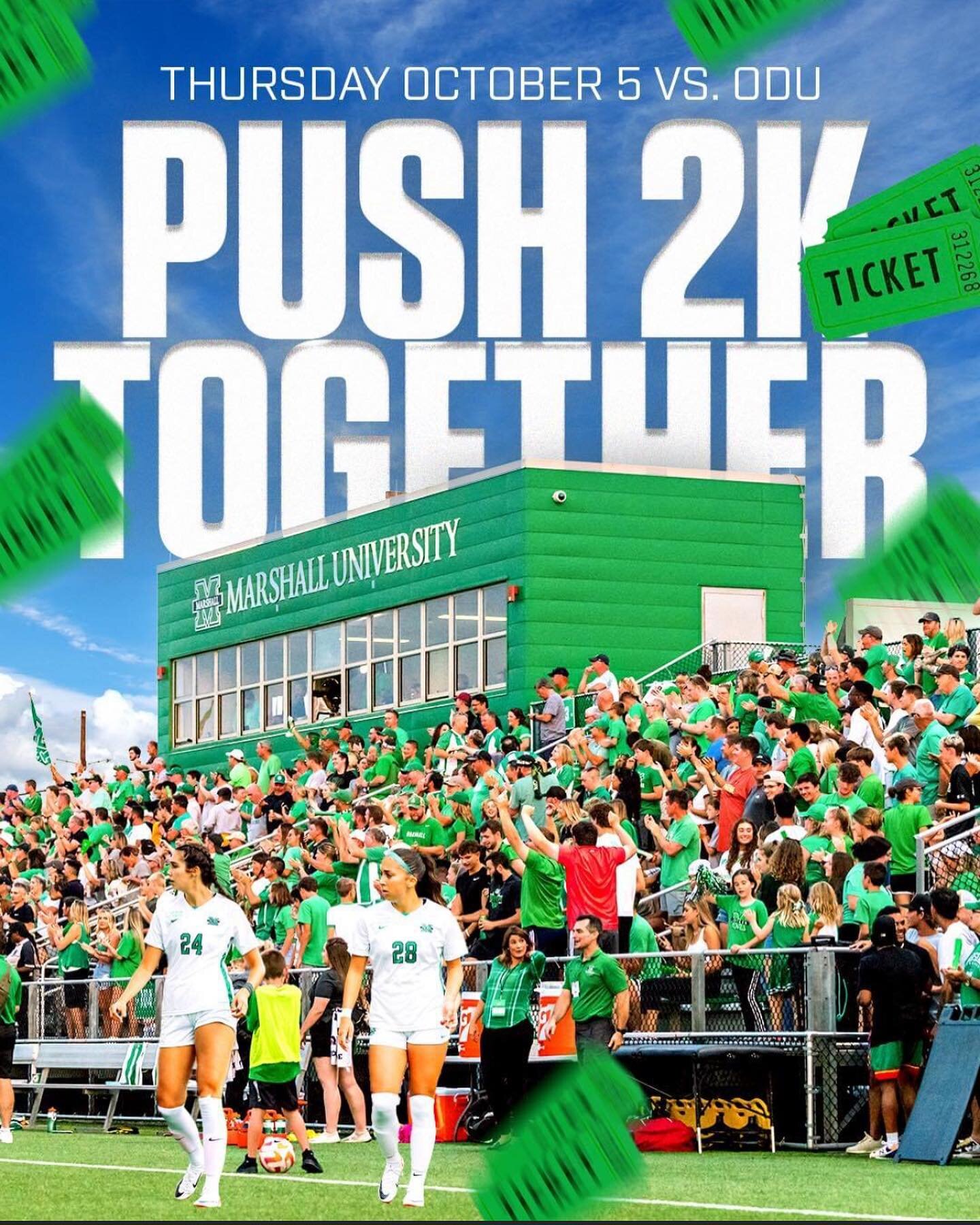 Let&rsquo;s help support Marshall women&rsquo;s soccer by filling the stadium on Thursday! Show us your ticket at the Jockey for 10% off your drinks that night! #goherd #wearemarshall