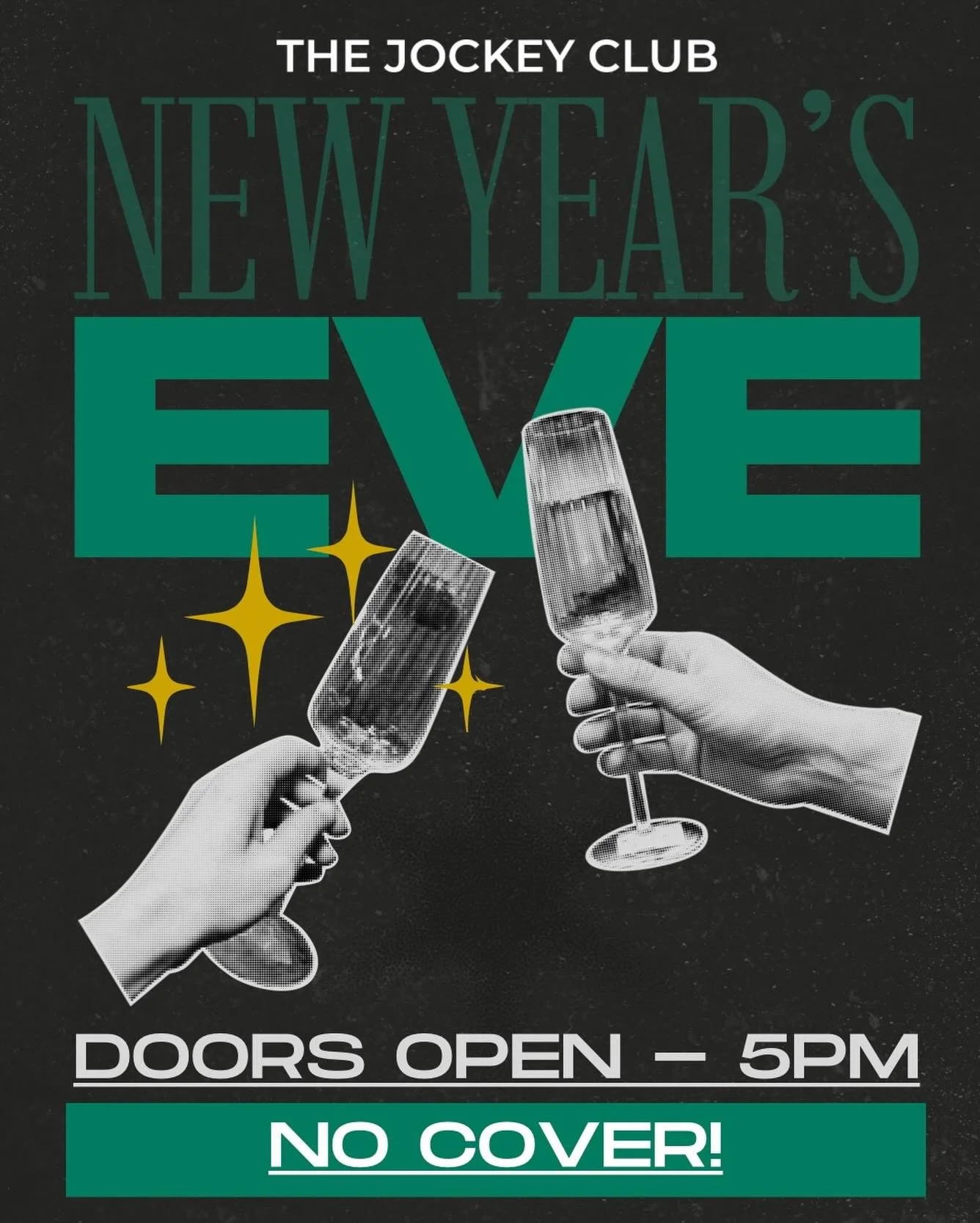 🥂 New Year&rsquo;s Eve at The Jockey Club 🥂
No cover. No excuses.

Classic cocktails flowing, seasonal favorites shaking, and a proper midnight toast waiting for you. Come ring in the New Year the right way&mdash;great drinks, good people, zero cov