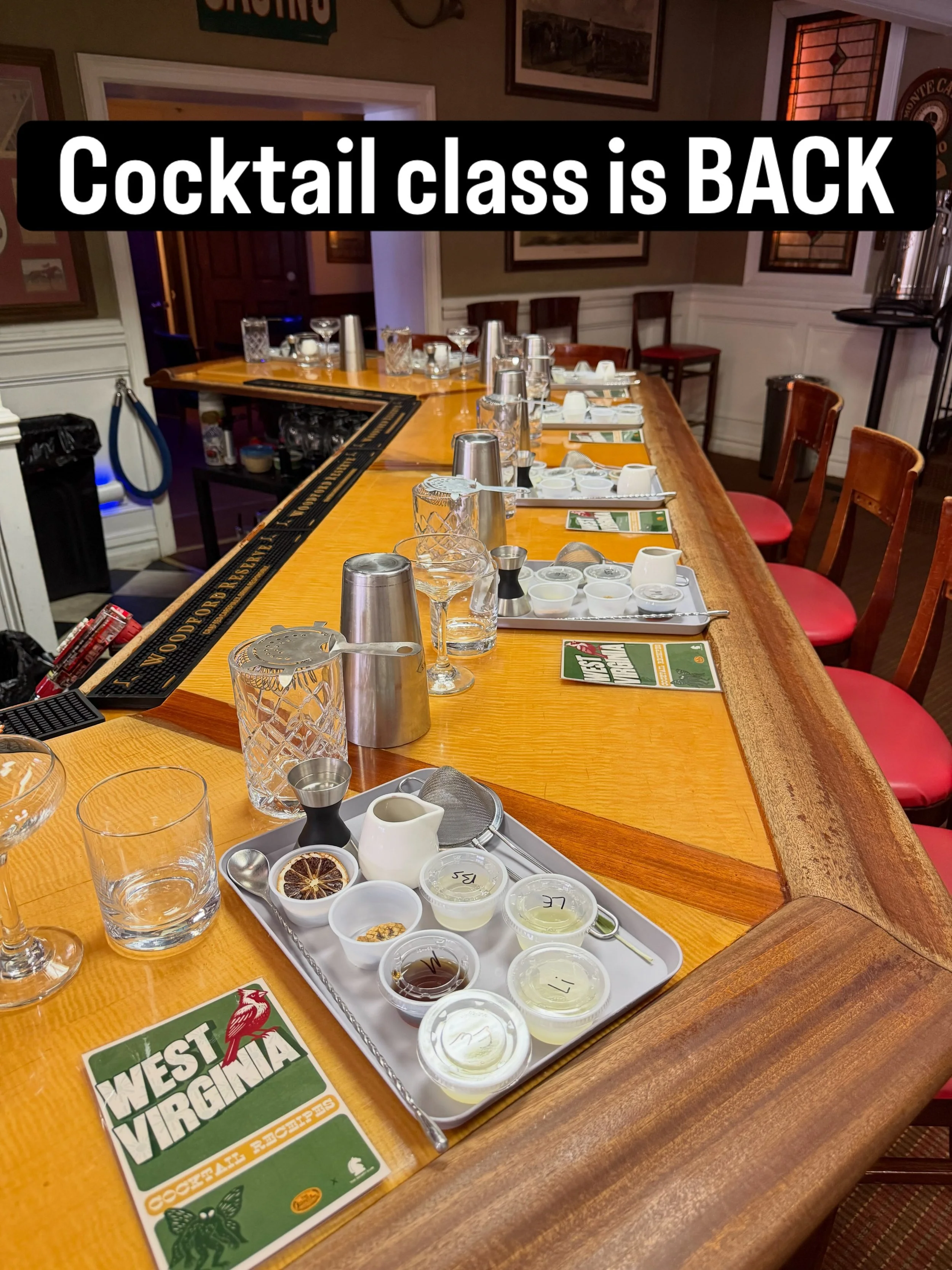 Cocktail class is back at a new special time and an extra fun theme- HALLOWEEN 🎃 

Join us Saturday, October 24th at 2pm for an afternoon of 4 drinks (you&rsquo;ll make 3 of them yourself) and food pairings for each one (we&rsquo;ll take care of tha