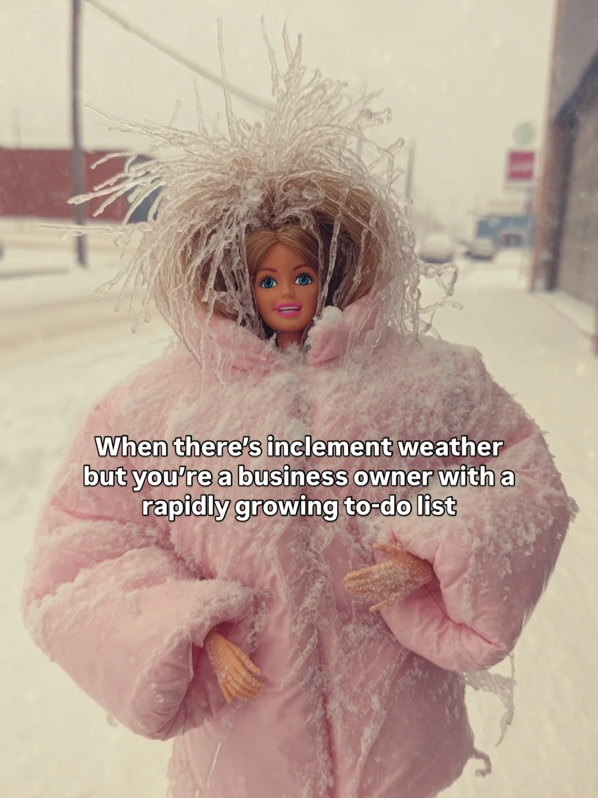 I actually haven&rsquo;t been to the office in 2 days, but the show must go on (at home, in sweats). 🧊🫠

&mdash;

branding studio, social media marketing, social media agency, creative agency, women led agency, social media tips, content creation, 