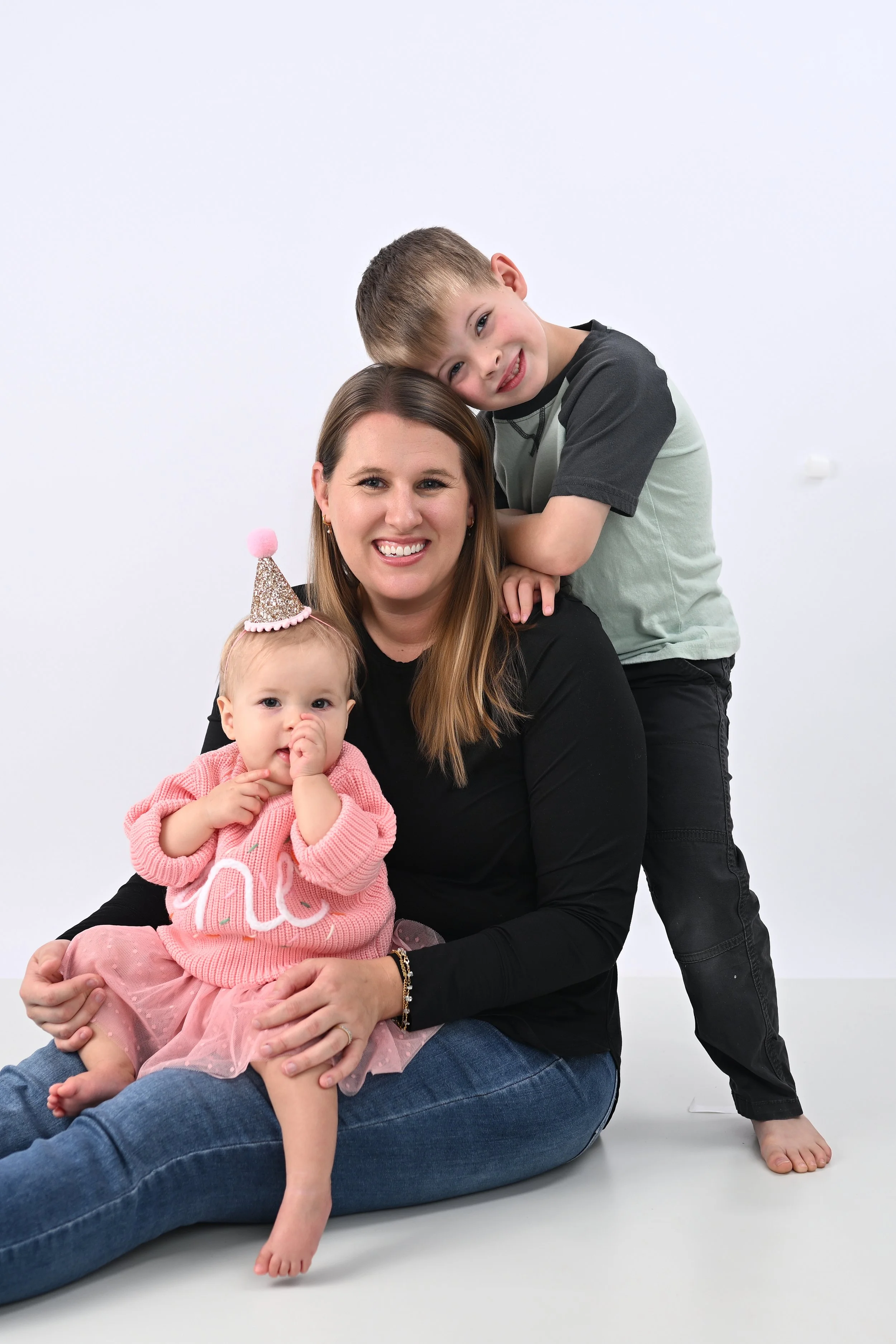 Mother and children photographed on the Space Coast