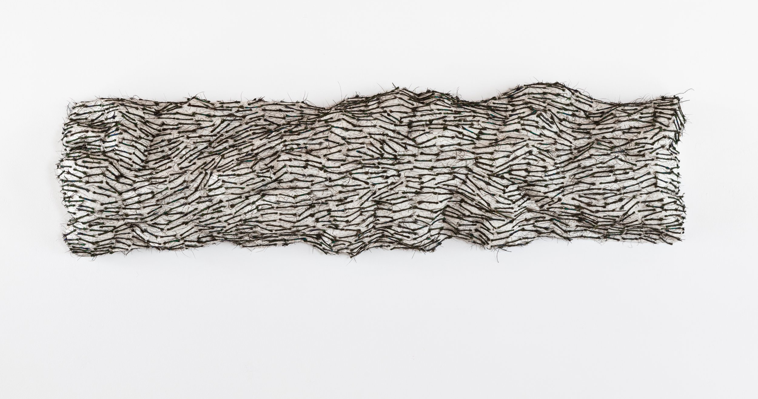 2023 - 41x150x13cm - feathers and paper