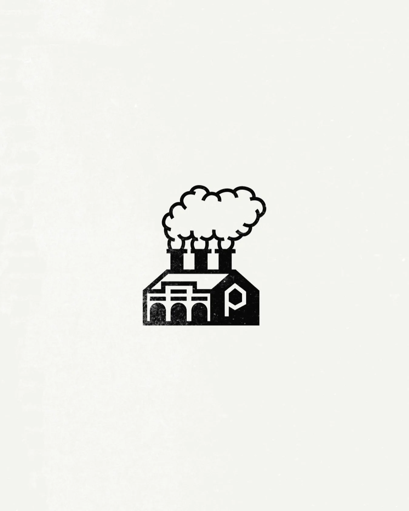 A logo that didn&rsquo;t make it into a project, but I love him and I think he deserves a spot on the grid. 🏭💨🔥