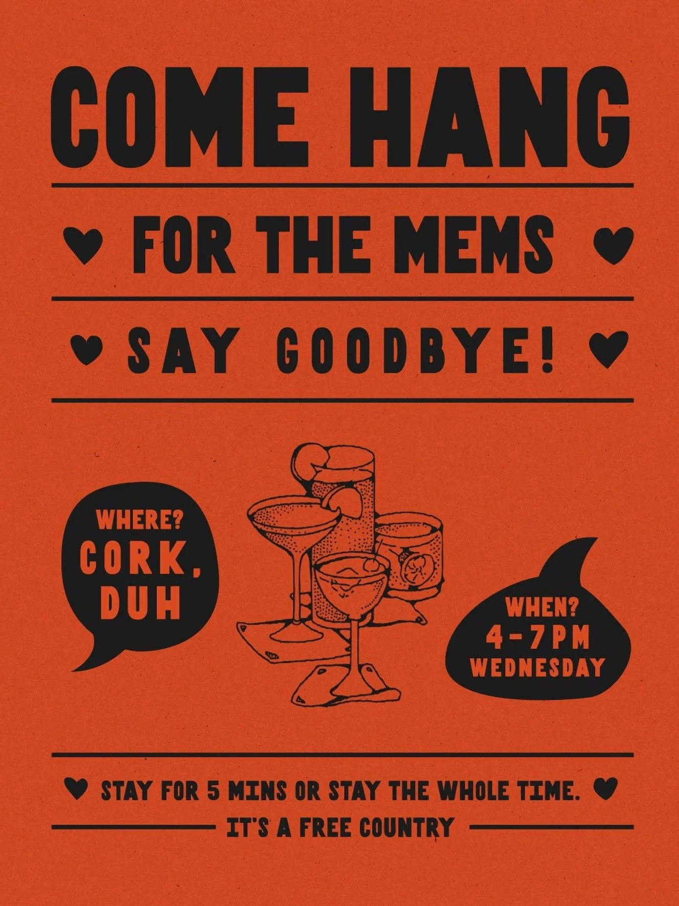 Come let us hug your neck and buy you a drink! I am so thankful to the Moore County community and I want to celebrate our time here with you. 🫶
 
Where: @corksopi (obviously)
When: Wednesday 4-7
 
Come as you are. Bring a friend. Stay for five minut