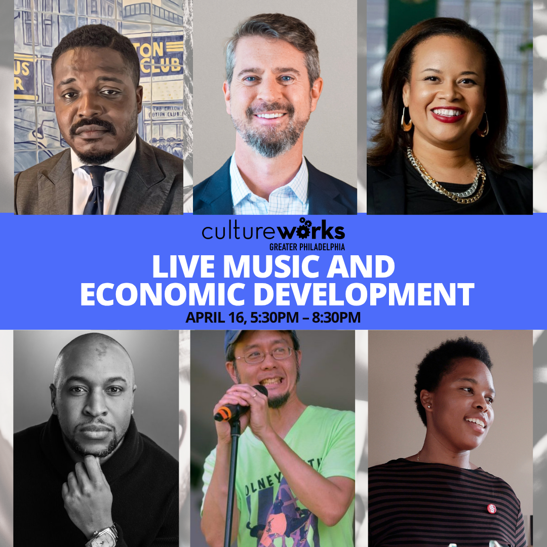 Live music and economic development, april 16, 5:30-8:30pm at Cultureworks.