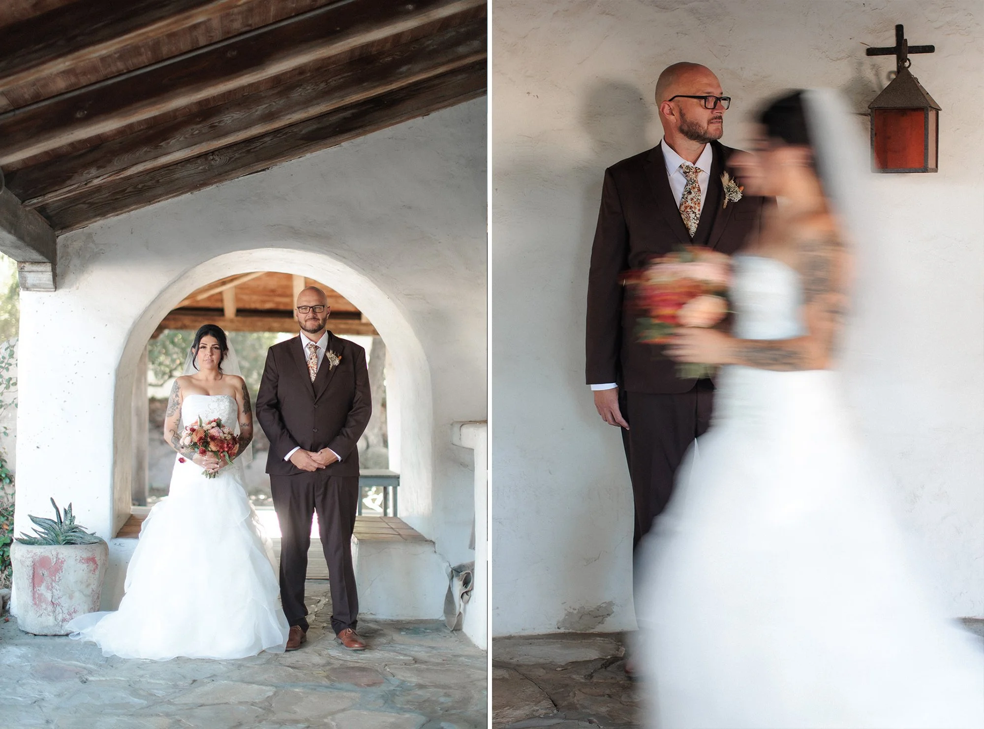 San Diego wedding photography of a couple at Presidio Park.