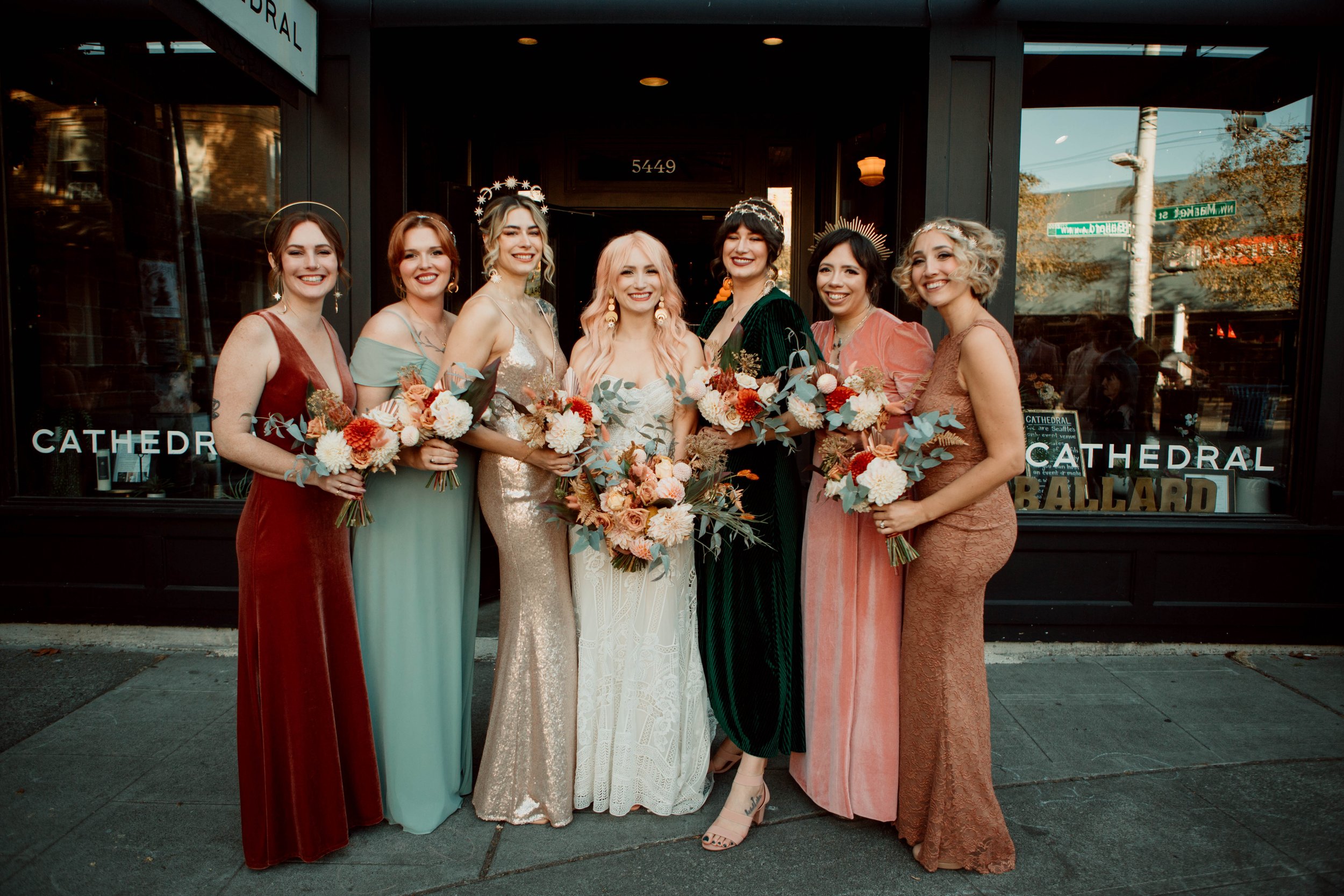 Seattle WA wedding party 