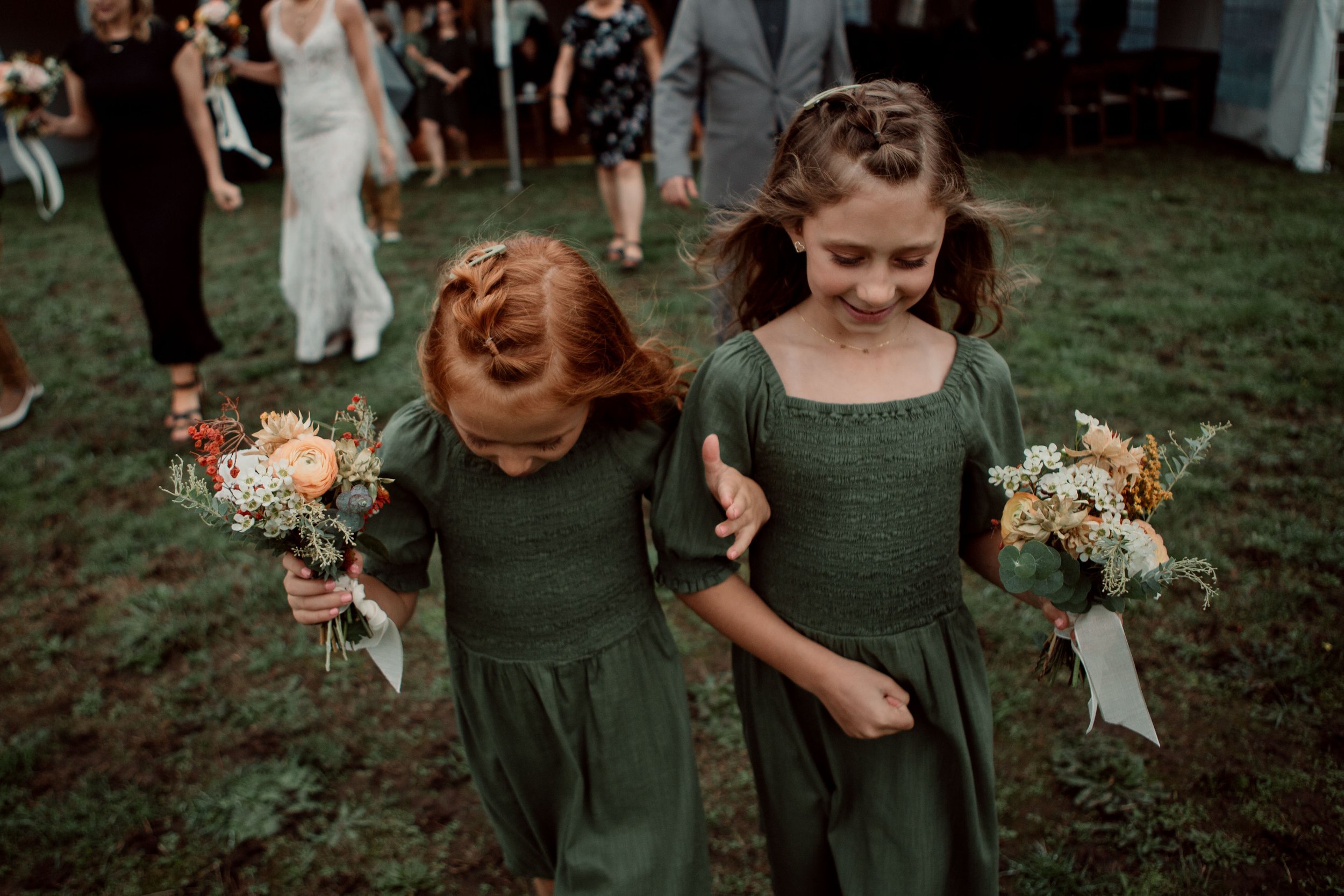 Flower girls at wedding