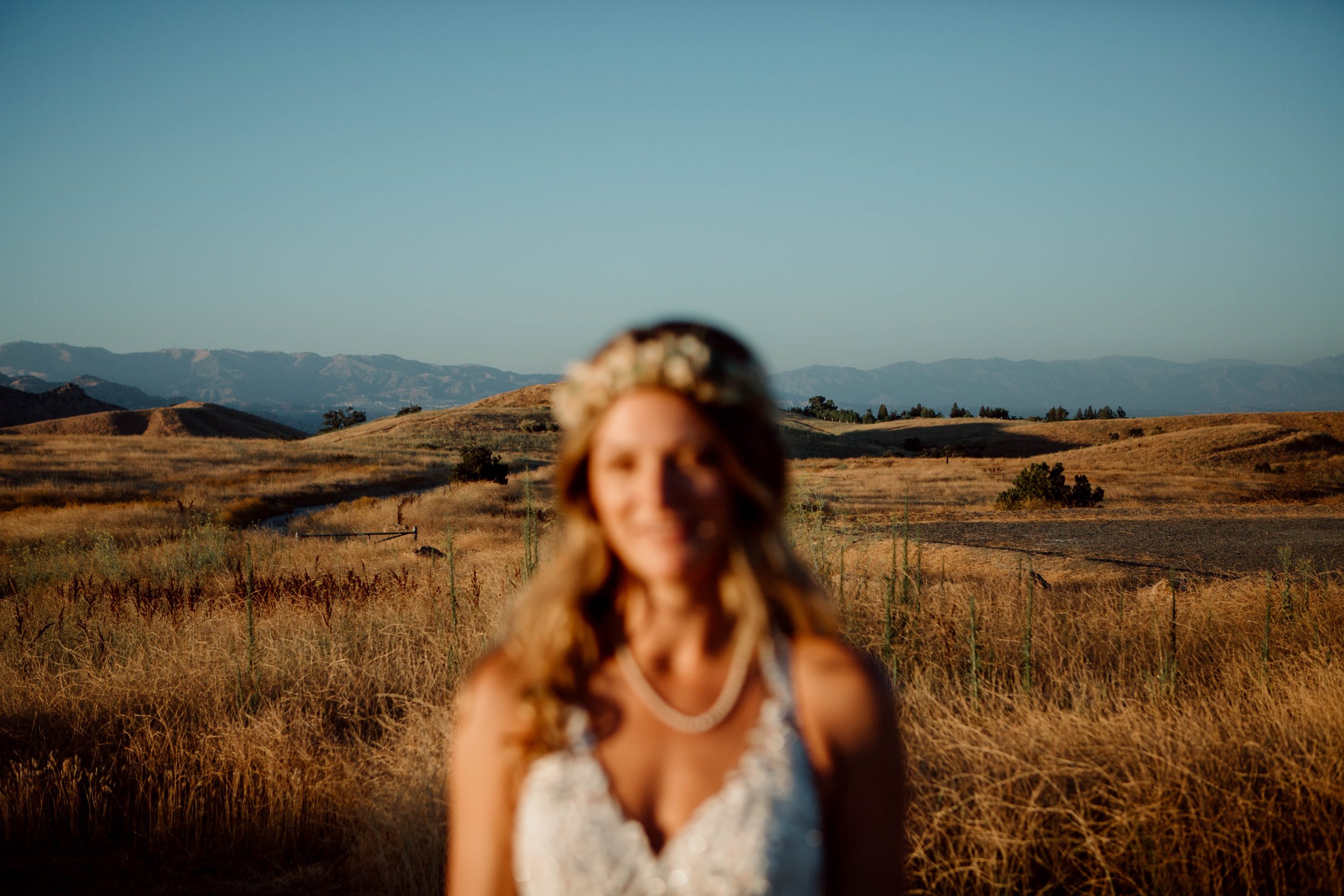 Bride at wedding at Upper Las Virgenes Ranch