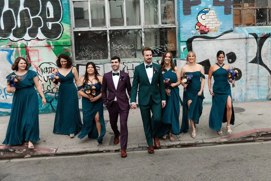 Wedding party at Millwick in downtown Los Angeles