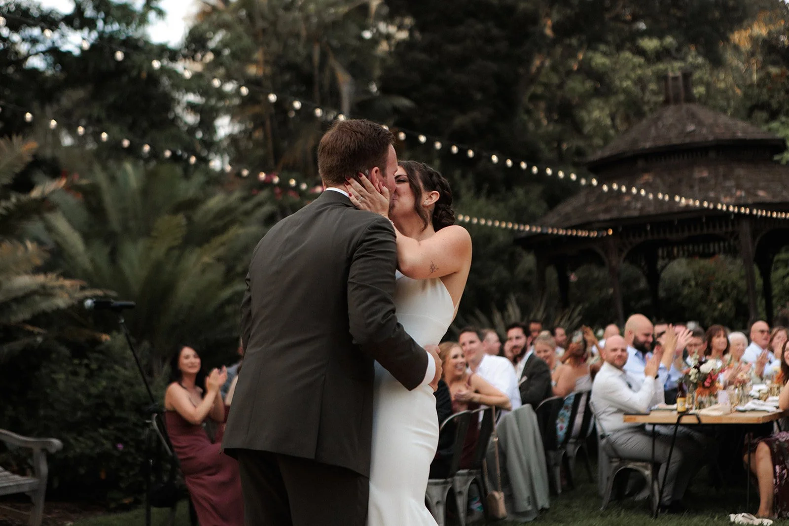 San Diego wedding photography. Couple's first dance at reception.