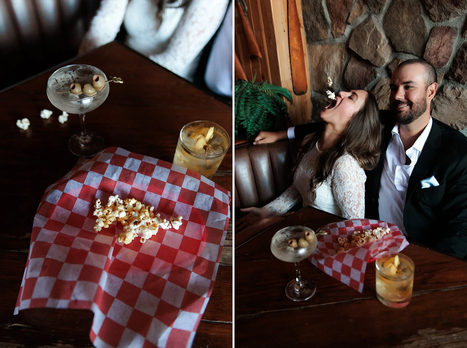 San Diego engagement photo shoot in a bar.