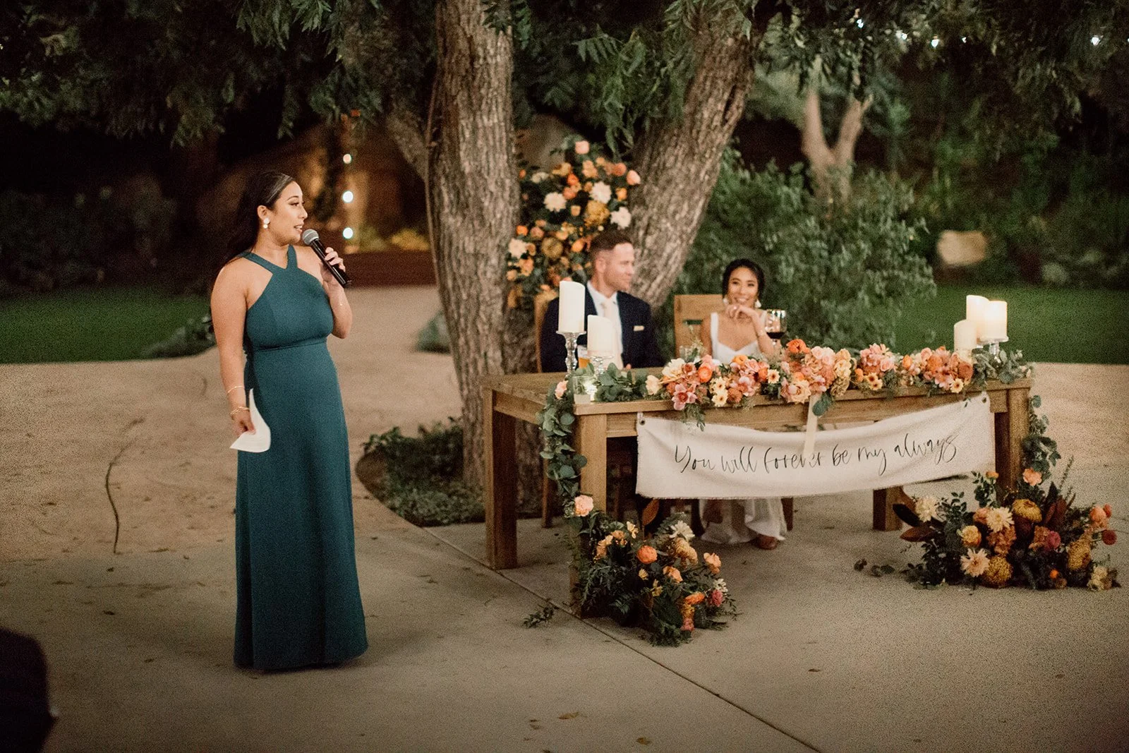 Temecula Creek Cottages wedding reception speech.