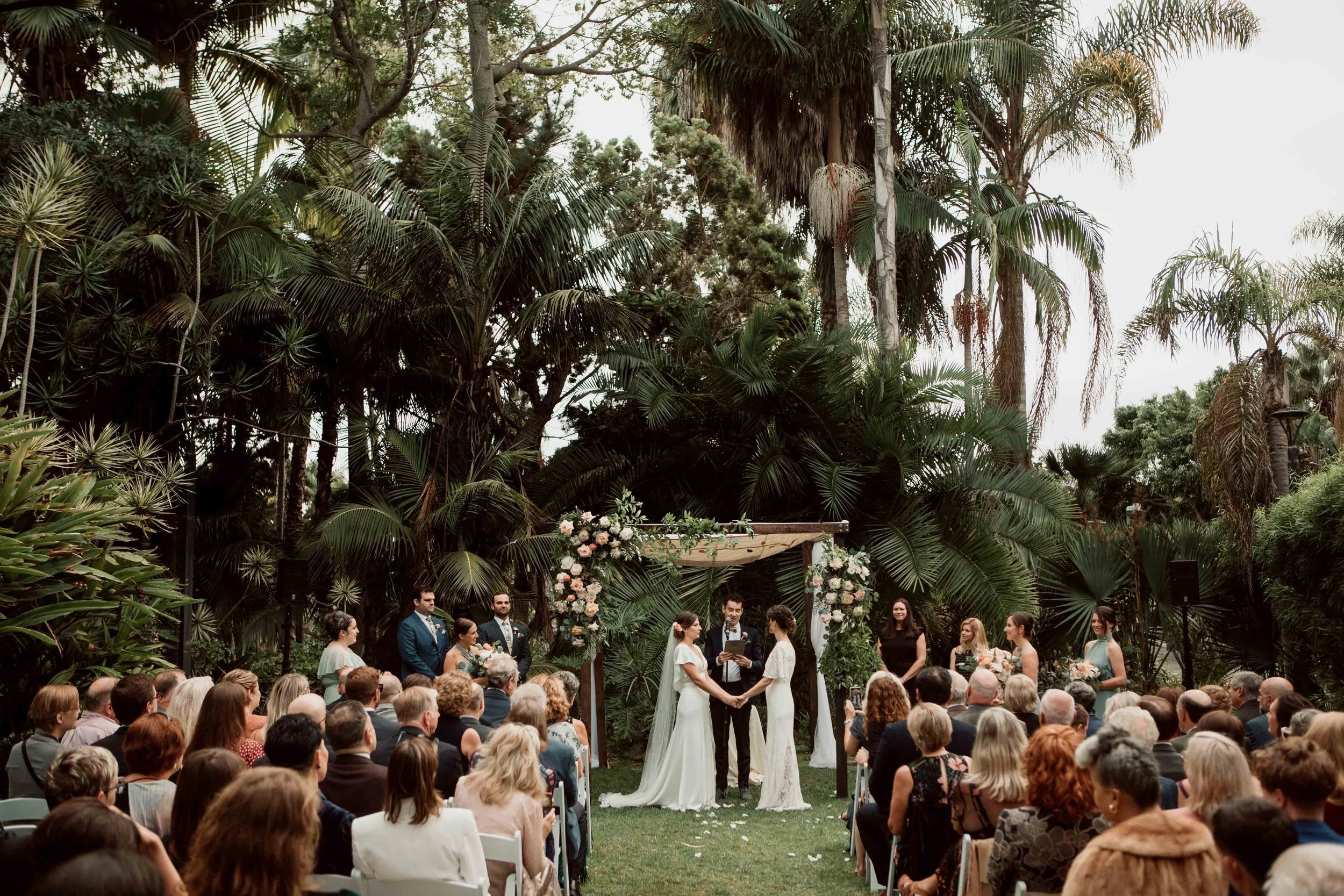 Wedding ceremony at Paradise Point in San Diego.