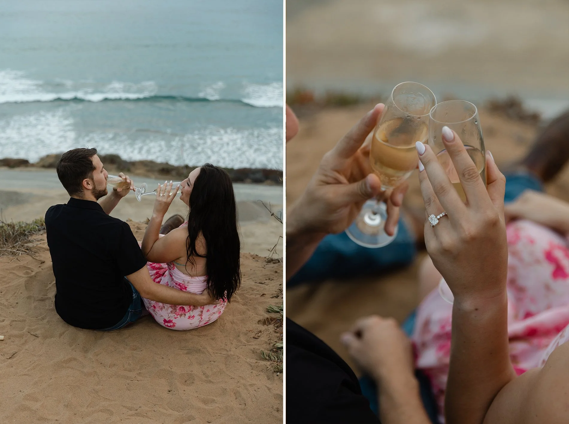 San Diego engagement shoot at Torrey Pines beach.
