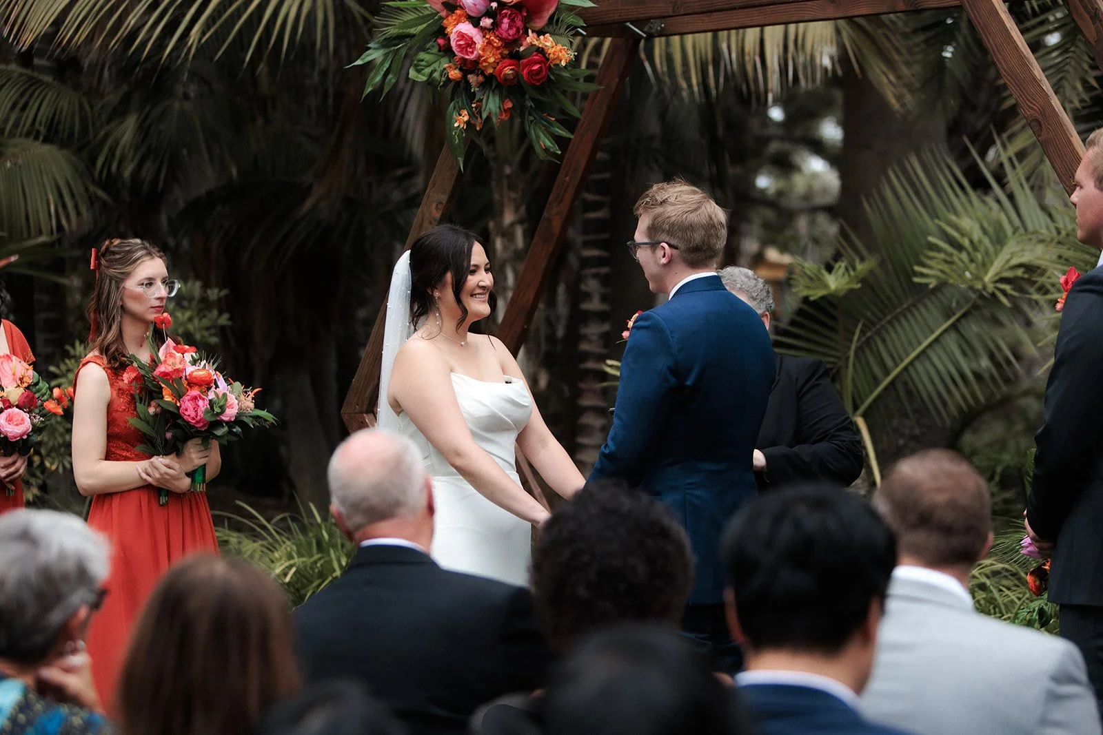 Wedding ceremony at Paradise Point in San Diego, CA.