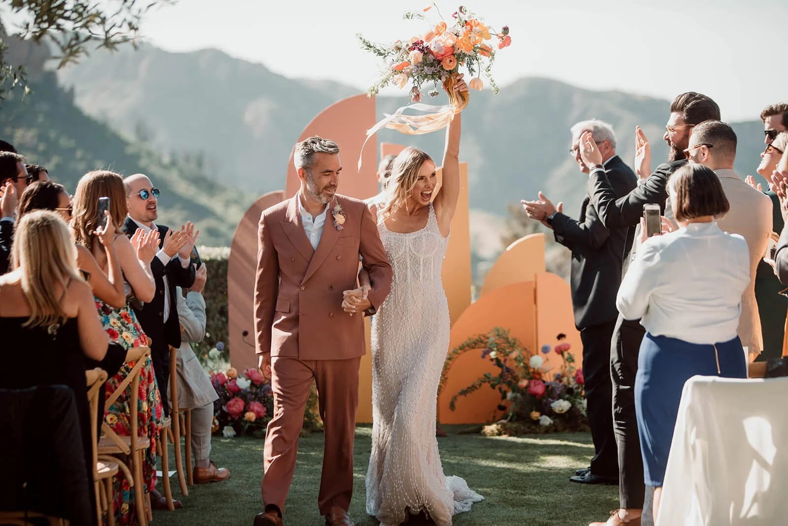 San Diego Wedding Photography. Stylish couple celebrates their wedding ceremony.