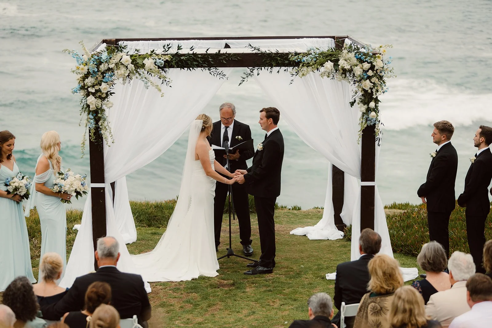 Wedding ceremony held at the Wedding Bowl in San DIego.