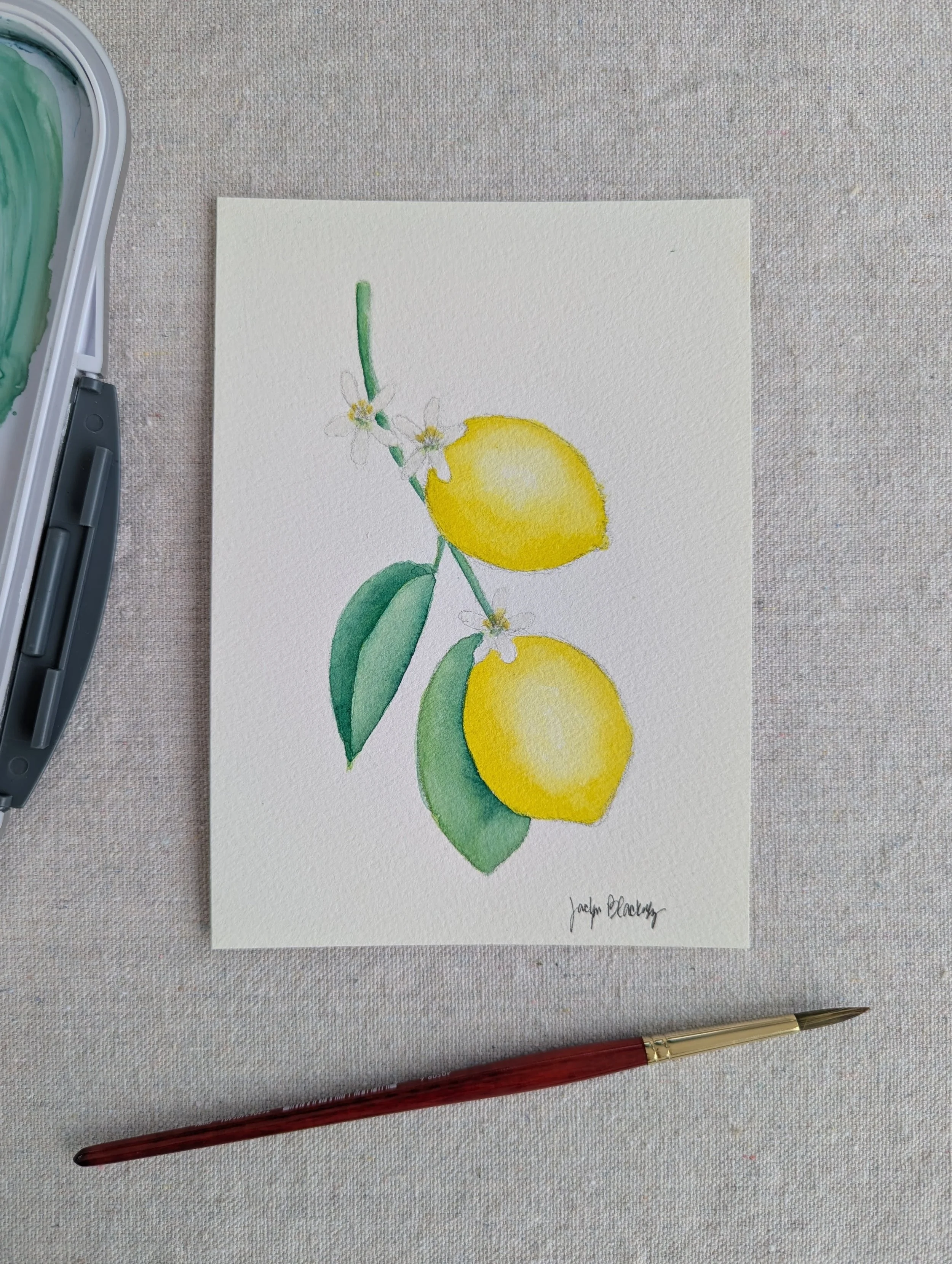 Lemon Watercolor Workshop